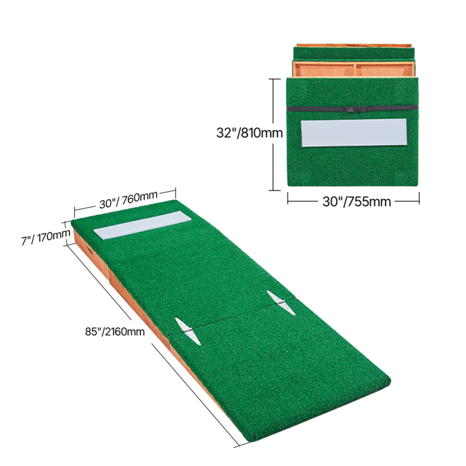 VEVOR 85 in Pitching Mound, Portable Baseball Pitcher's Mound, Indoor Outdoor Pitching Practice and Training Equipment, Softball Pitching Aids with