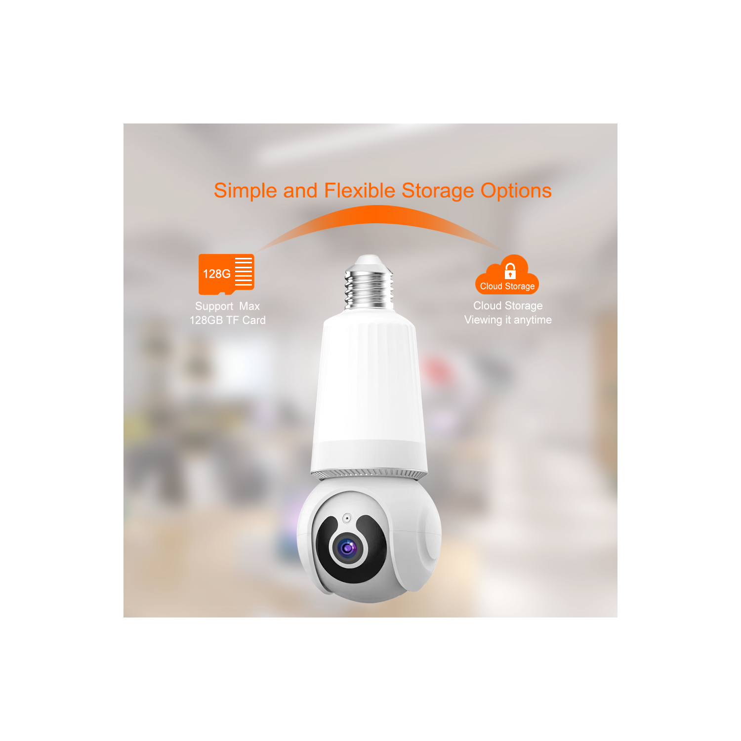 Ampoule Caméra 3 Mpx Caméra de surveillance Vision nocturne Wi-Fi Caméra IP de surveillance à domicile Caméra sans fil à détection d'humain et
