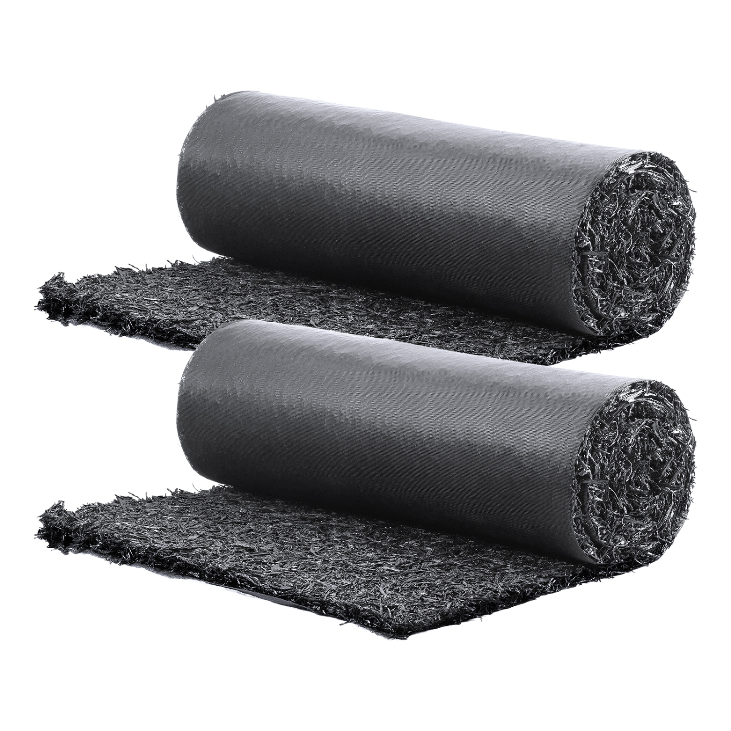 VEVOR 96 x 22 in Rubber Mulch for Landscaping, 2 Rolls Recycled Rubber Mulch Mat , Permanent Rubber Pathway, Natural-Looking Black Mulch Garden