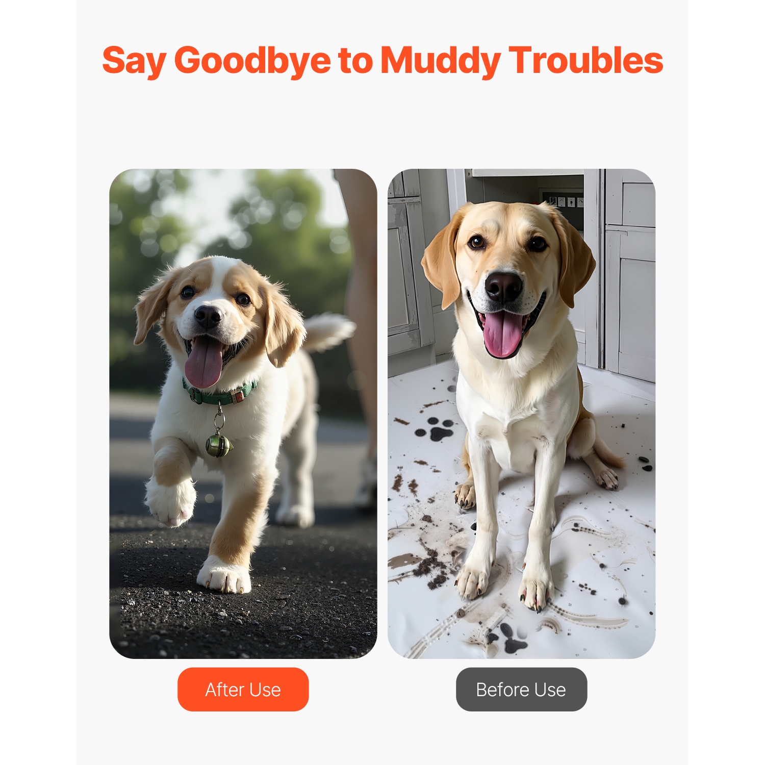 VEVOR 96 x 22 in Rubber Mulch for Landscaping, 2 Rolls Recycled Rubber Mulch Mat , Permanent Rubber Pathway, Natural-Looking Black Mulch Garden