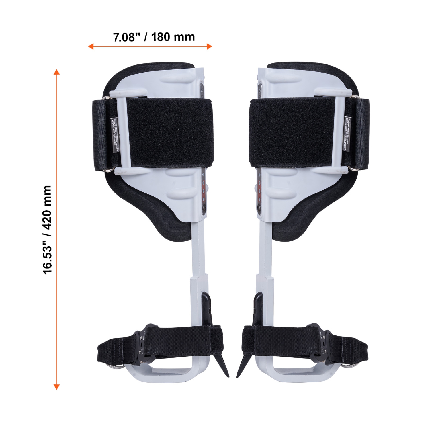 VEVOR 1 Pair Tree Climbing Spikes, Aluminum Climbing Spurs, 350lbs Load Capacity Tree Climbing Gear with Straps and Spike Protectors, Arborist