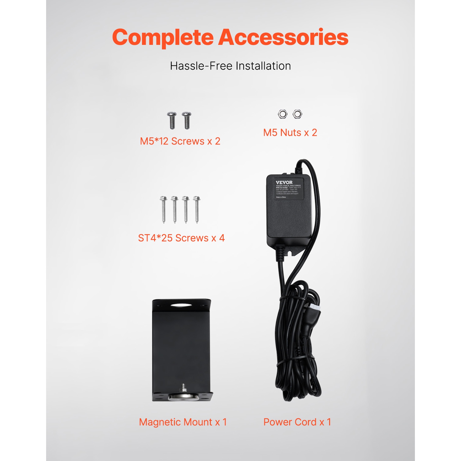 VEVOR 25W 17inch HVAC Air Purifier, Light Coil Cleaner with Magnet in Duct for Ac Duct, Air Scrubber, HVAC lights for Ac Systems