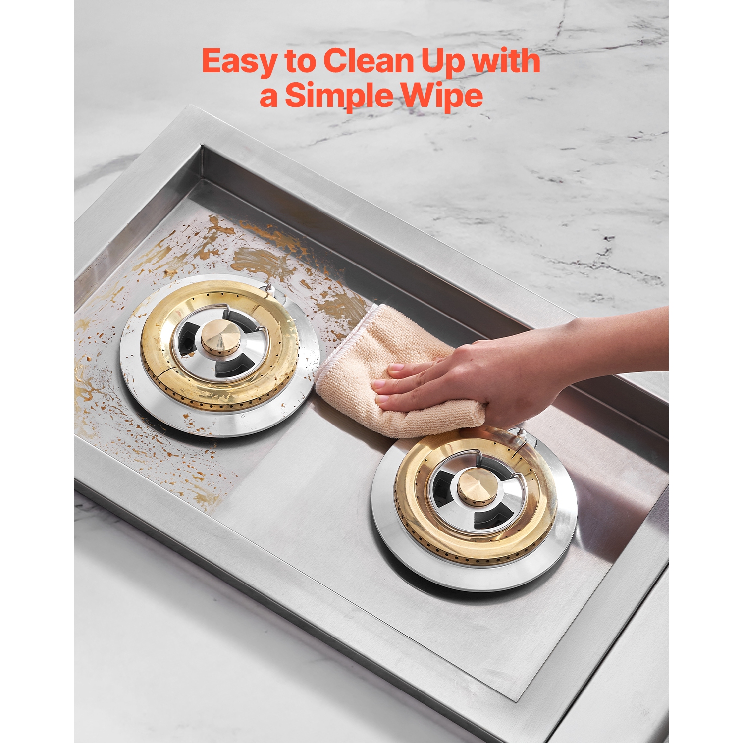 2 brûleurs latéraux à double gril VEVOR 15&nbsp;000&nbsp;BTU, brûleur latéral au propane liquide pour cuisine extérieure, convertible au gaz naturel,