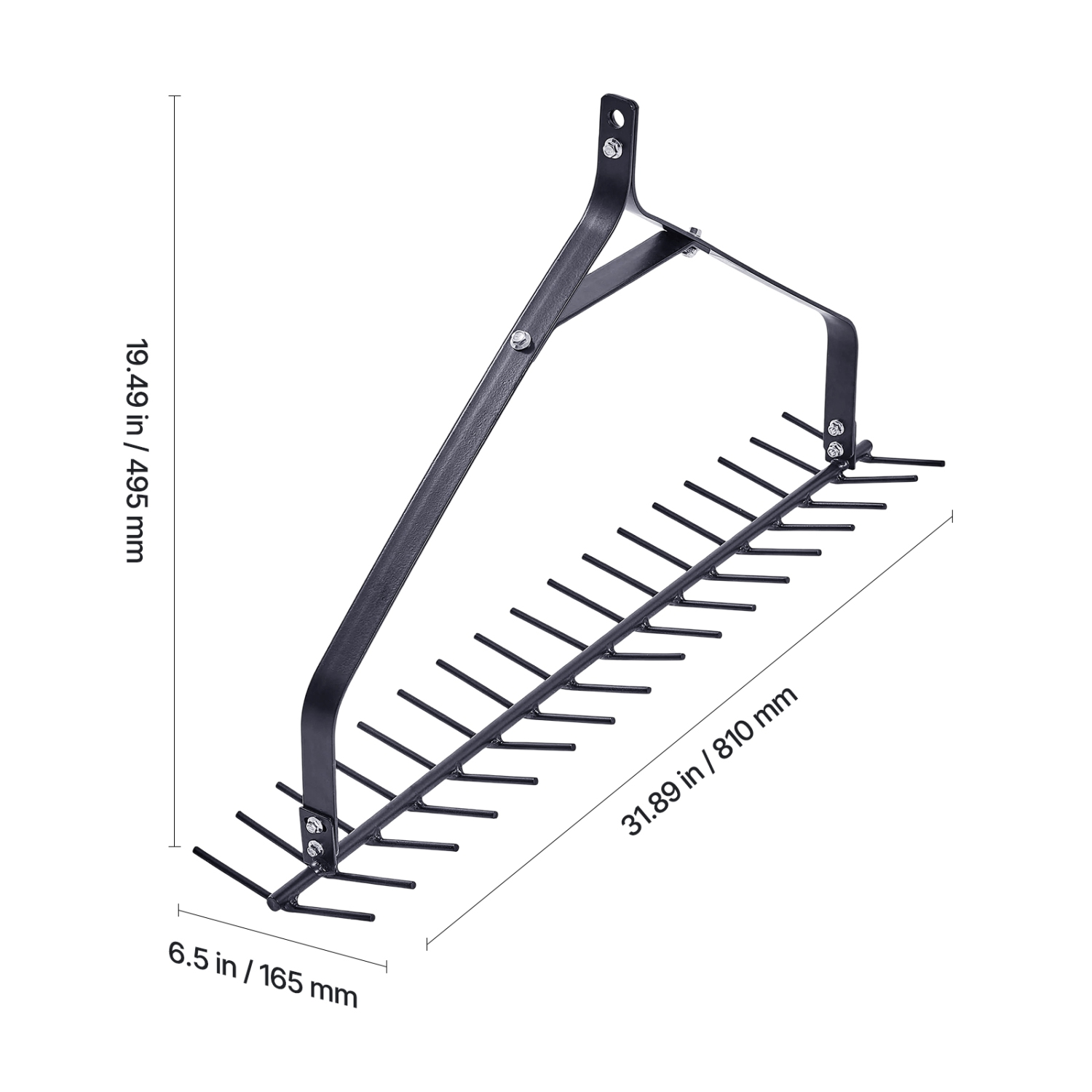 VEVOR 32 in Aquatic Weed Rake, 6.3 in Double Sided Lake Weed Rake, Lightweight Pond Weeds Cutter with 30ft Rope, No Assembly Required, Muck Lilypad