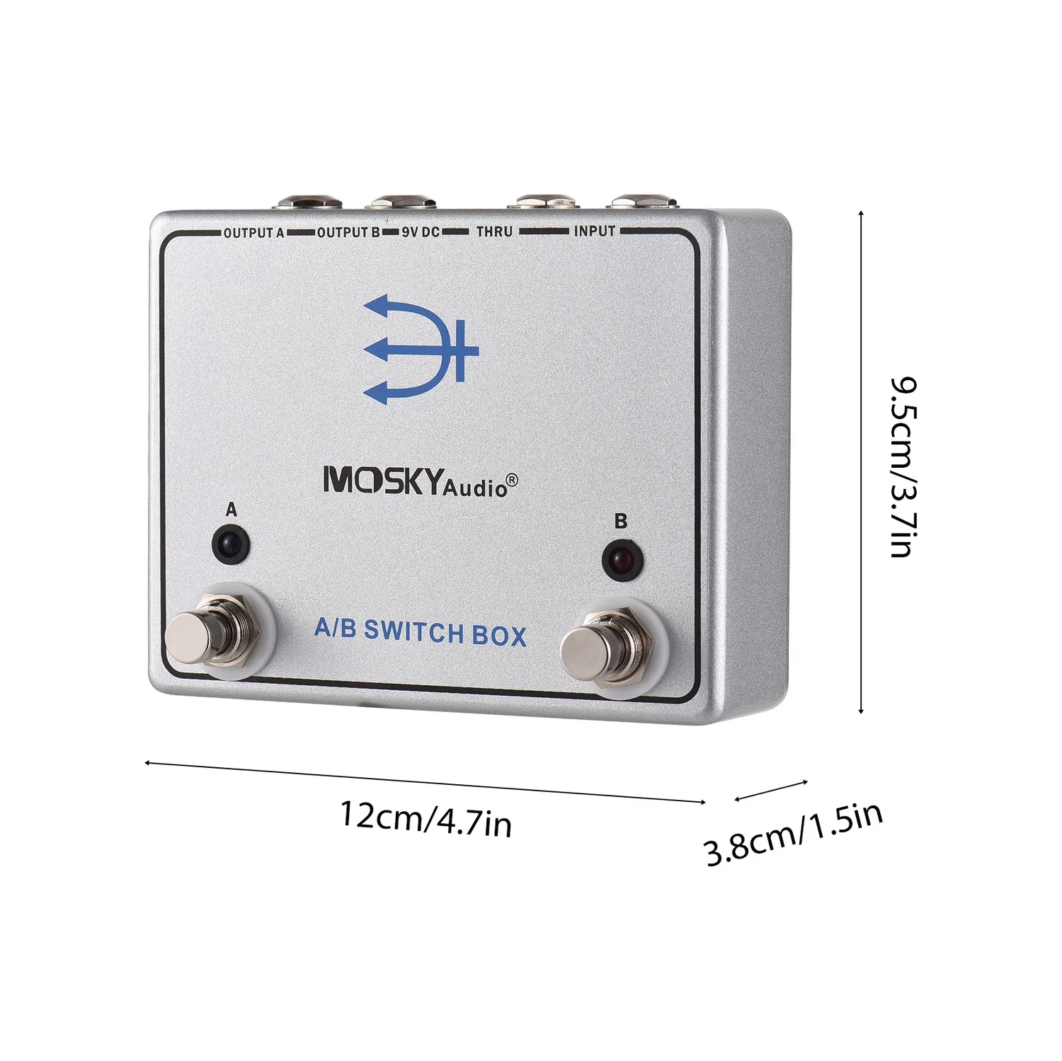 Guitar pedal effects｜A/B channel switch｜Dual signal selection｜9V power supply｜Universal for guitar/bass｜Metal body