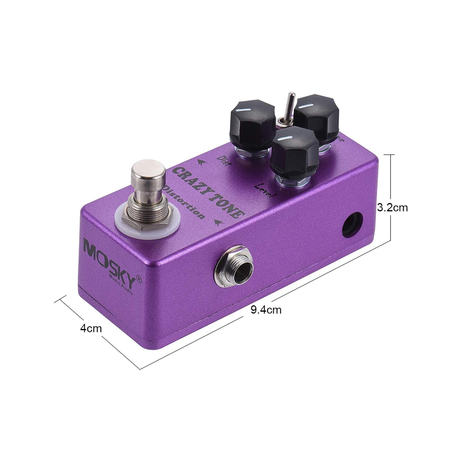 Mini guitar effects pedal, distortion guitar effects pedal - portable true bypass, suitable for live performance/recording/practice