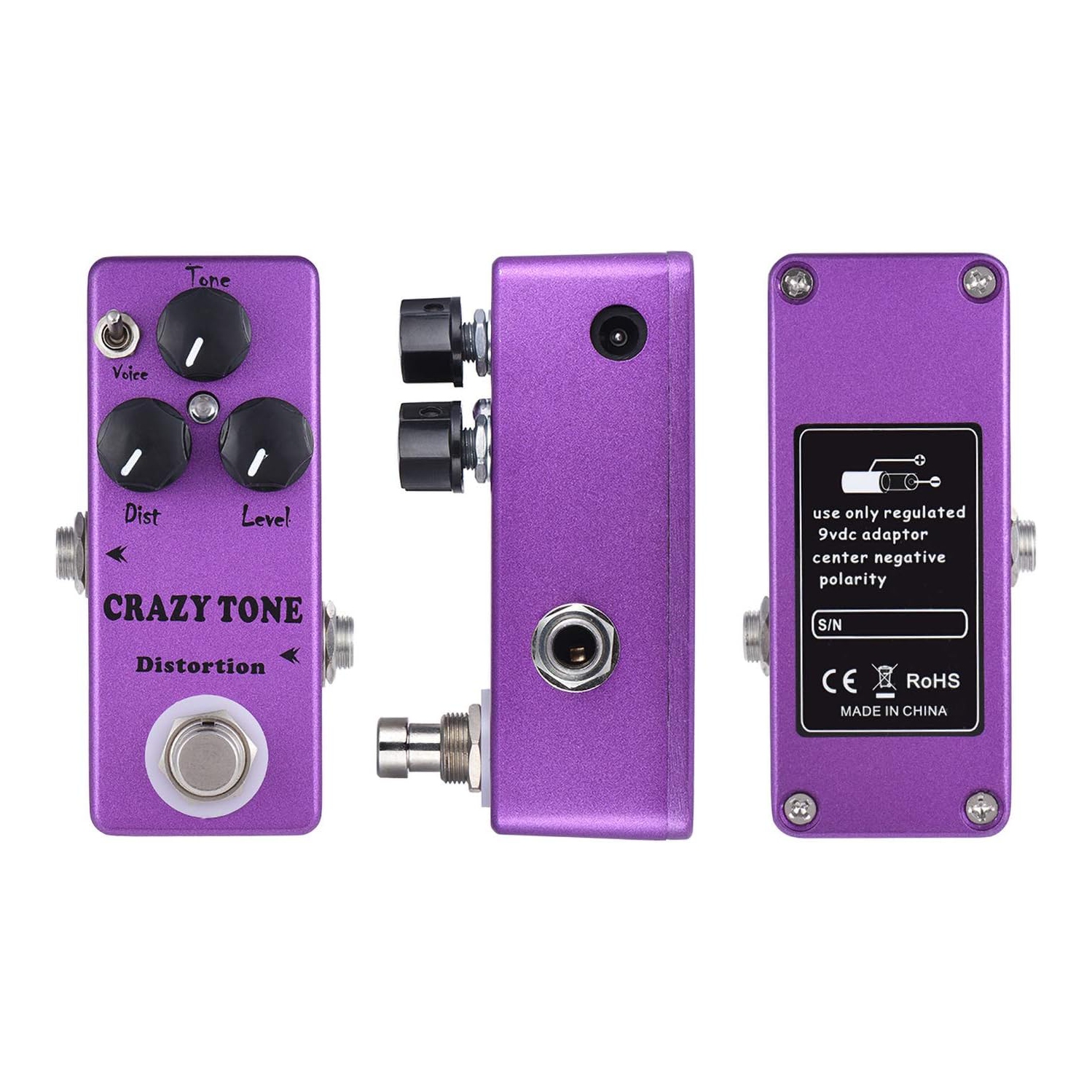 Mini guitar effects pedal, distortion guitar effects pedal - portable true bypass, suitable for live performance/recording/practice