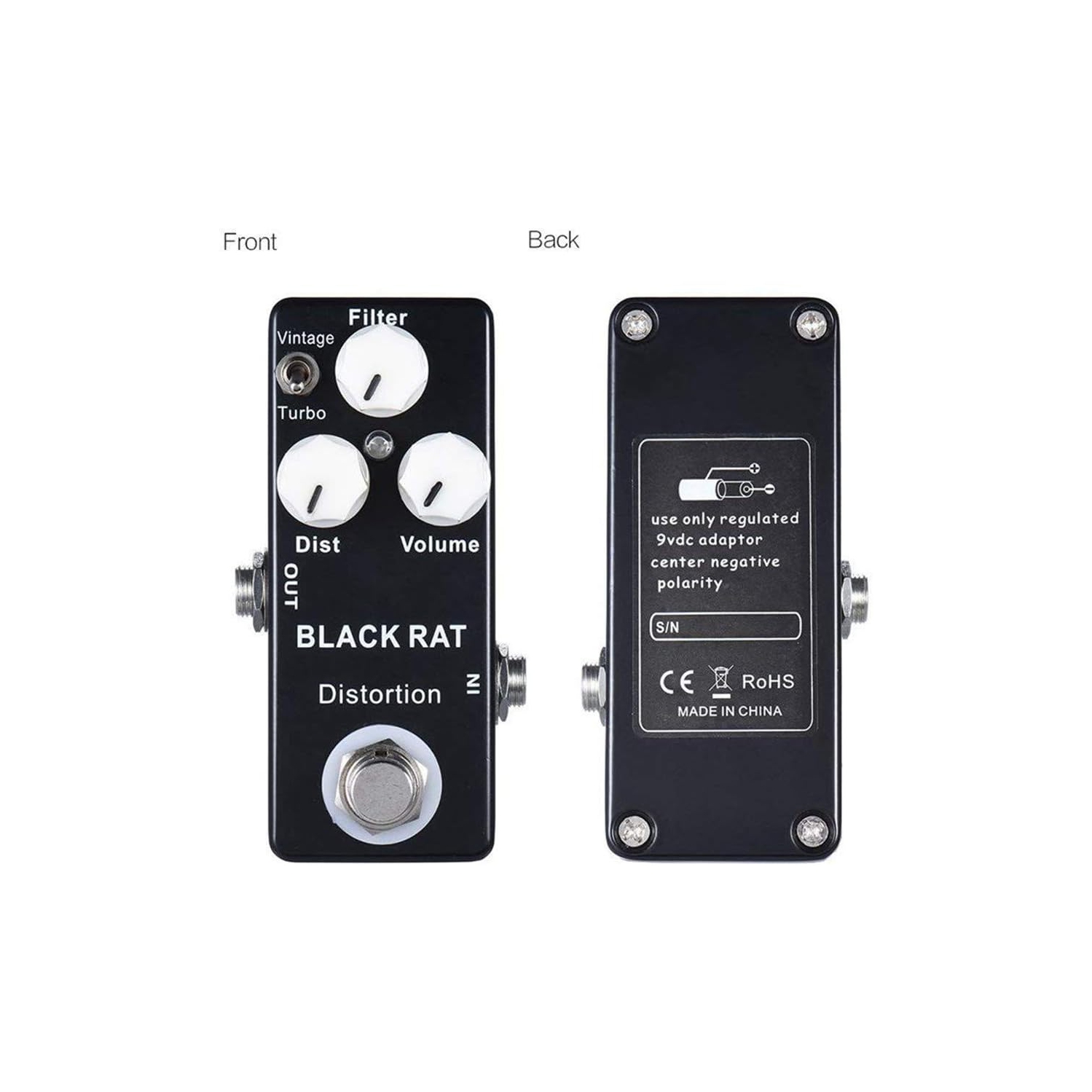 Dual-mode distortion guitar effects pedal - Classic mouse sound / Turbo mouse sound switch Full analog circuit Mini metal body