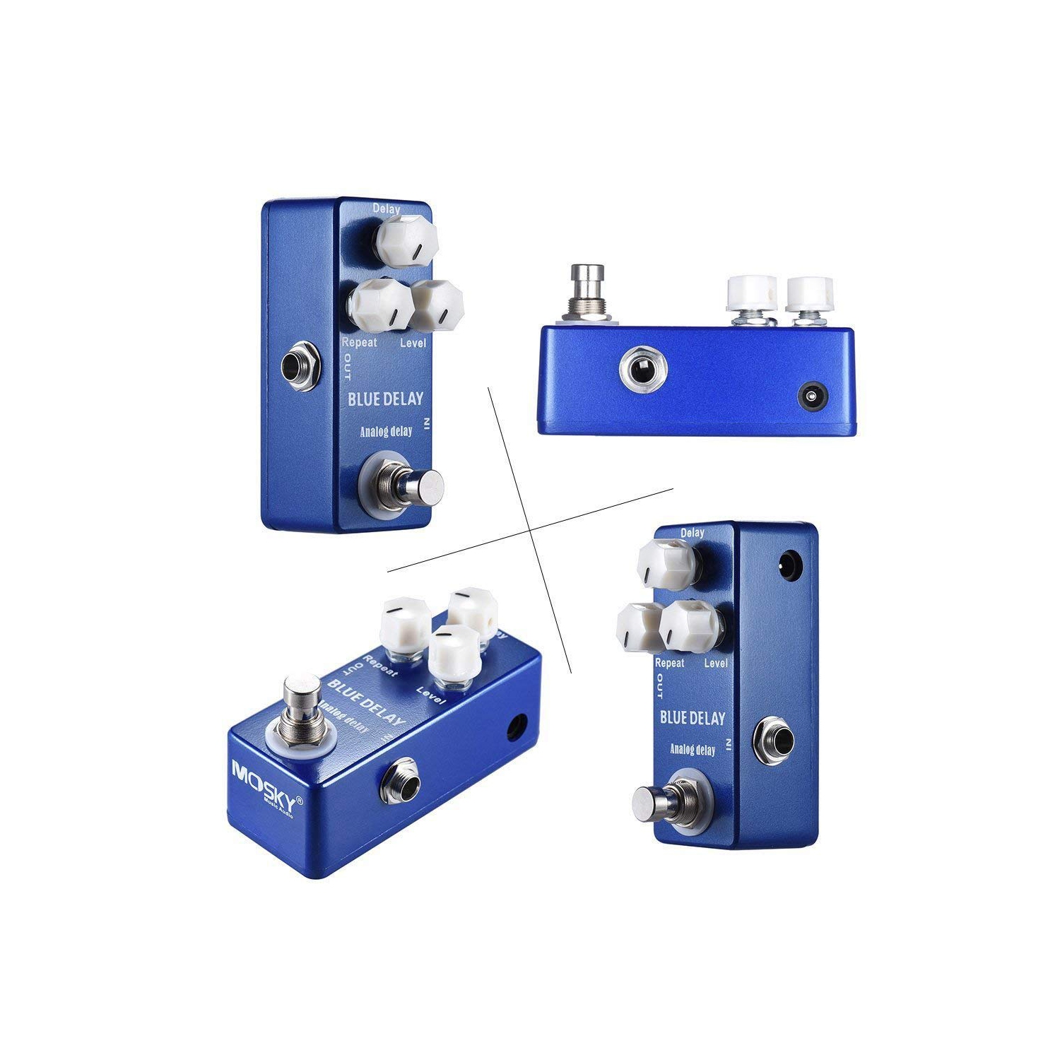 Pure analog delay guitar effects - 25-450ms adjustable, three-knob control, true bypass design