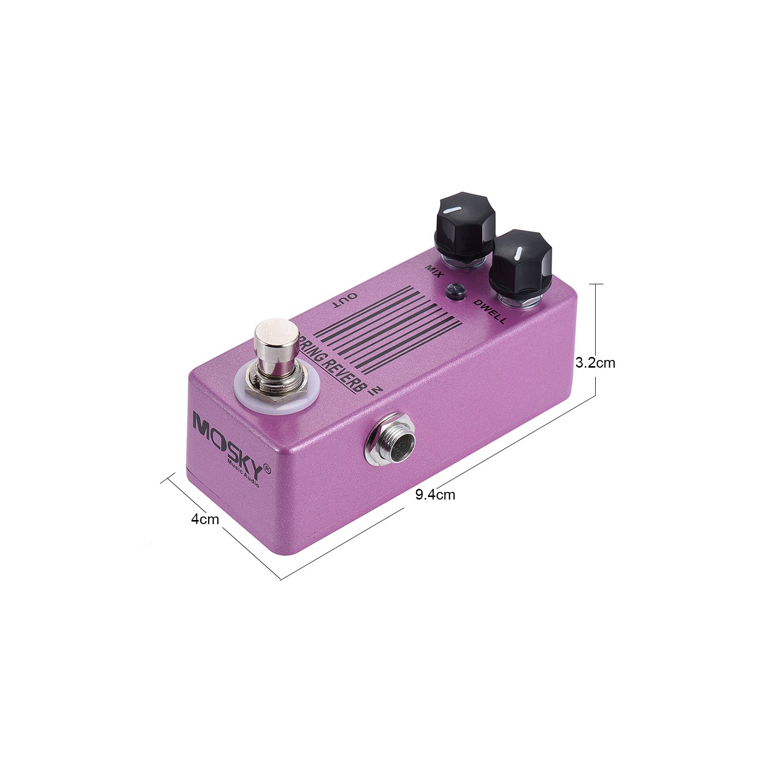 Mini Spring Reverb Guitar Effector - Ultra-small size, low noise, true bypass metal housing