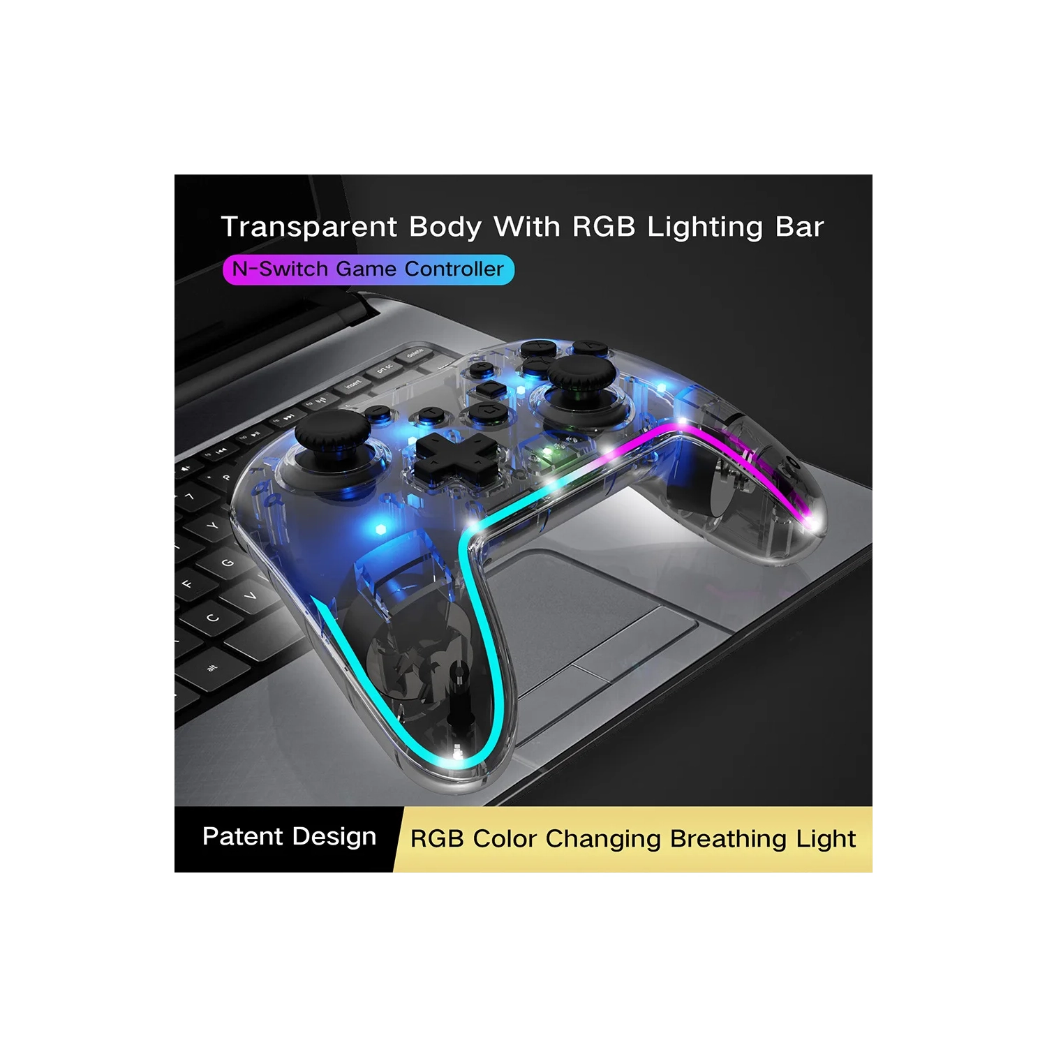 Switch manette sans fil Android iOS ordinateur Switch PRO manette de jeu somatosensory vibration de réveil, adaptée pour NSwitch, PS3 et autres