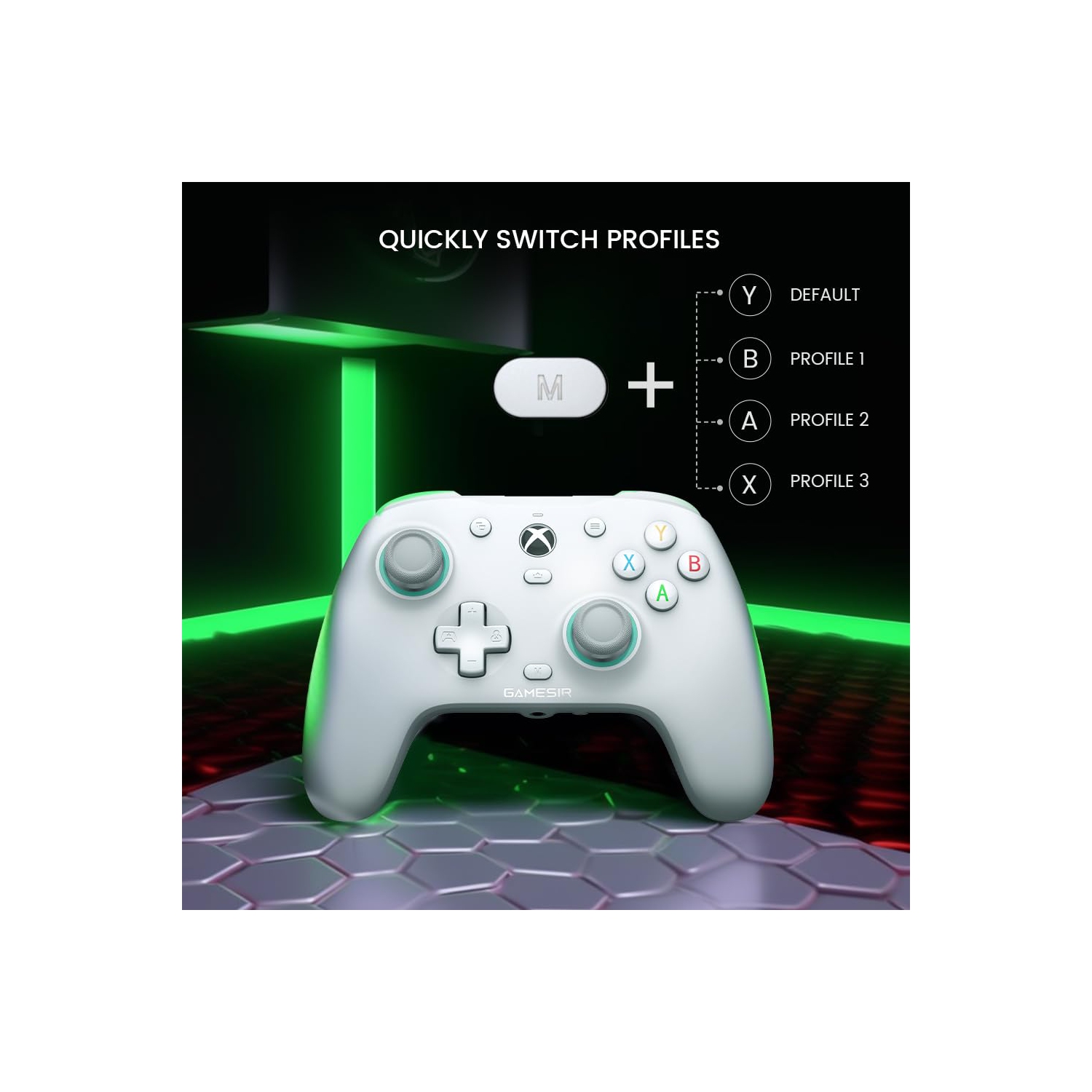 Manette avec fil G7 SE de GameSir pour Xbox Series X|S, Xbox One et Windows 10/11, manette prête à l'emploi avec manche à balai à effet Hall/vapeur à