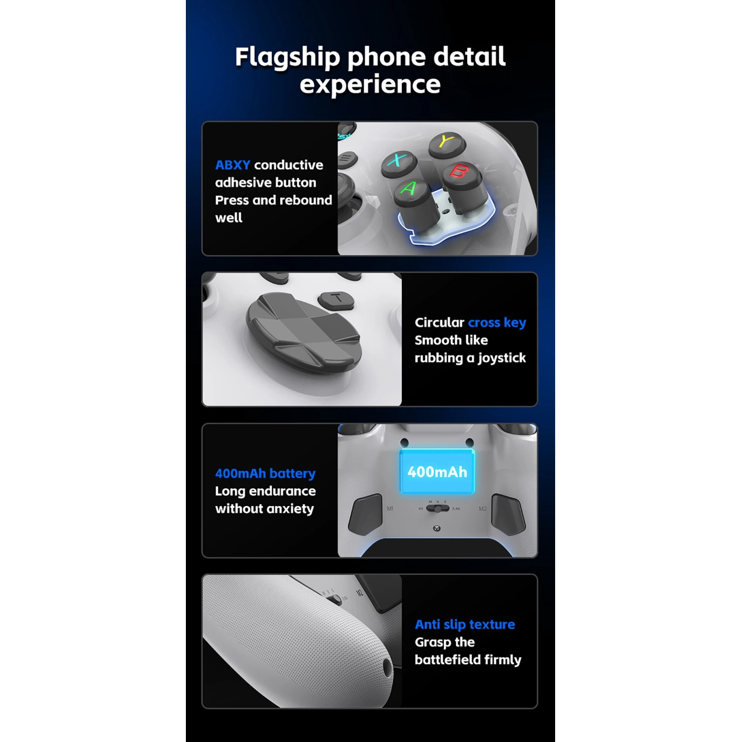 New G6 wireless Bluetooth controller, dual Hall return button, 6-axis continuous vibration, supports Switch, computer, iOS/Switch, Apple, Android, PC