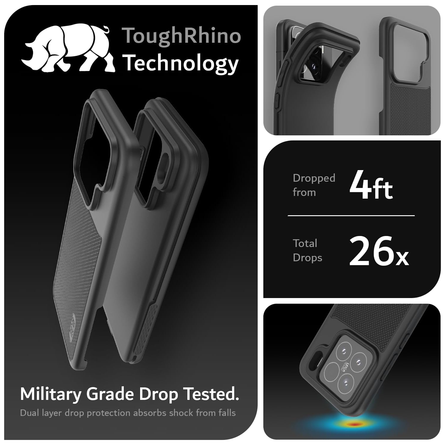 TUDIA MergeGrip Xiaomi 15 5G Case 2025 - Black