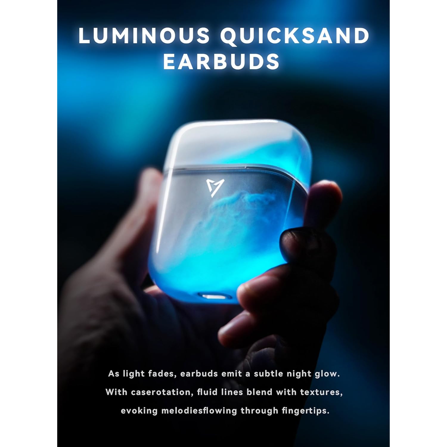 Écouteurs boutons sans fil lumineux Bluetooth 5,4 Écouteurs dynamiques de couleur sable et lumineux Écouteurs Bluetooth à suppression du bruit