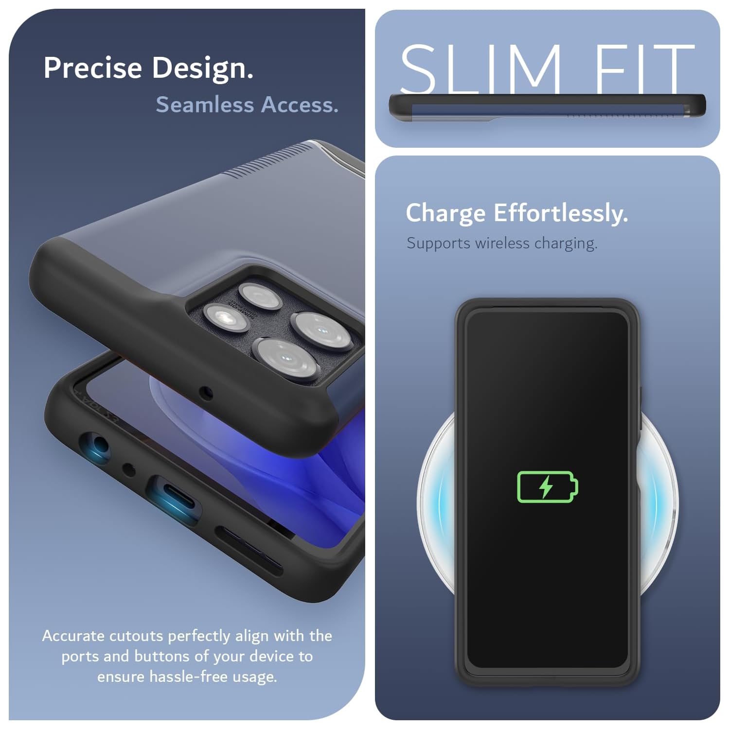 TUDIA Merge Moto G Power 5G 2025 Case - Indigo Blue