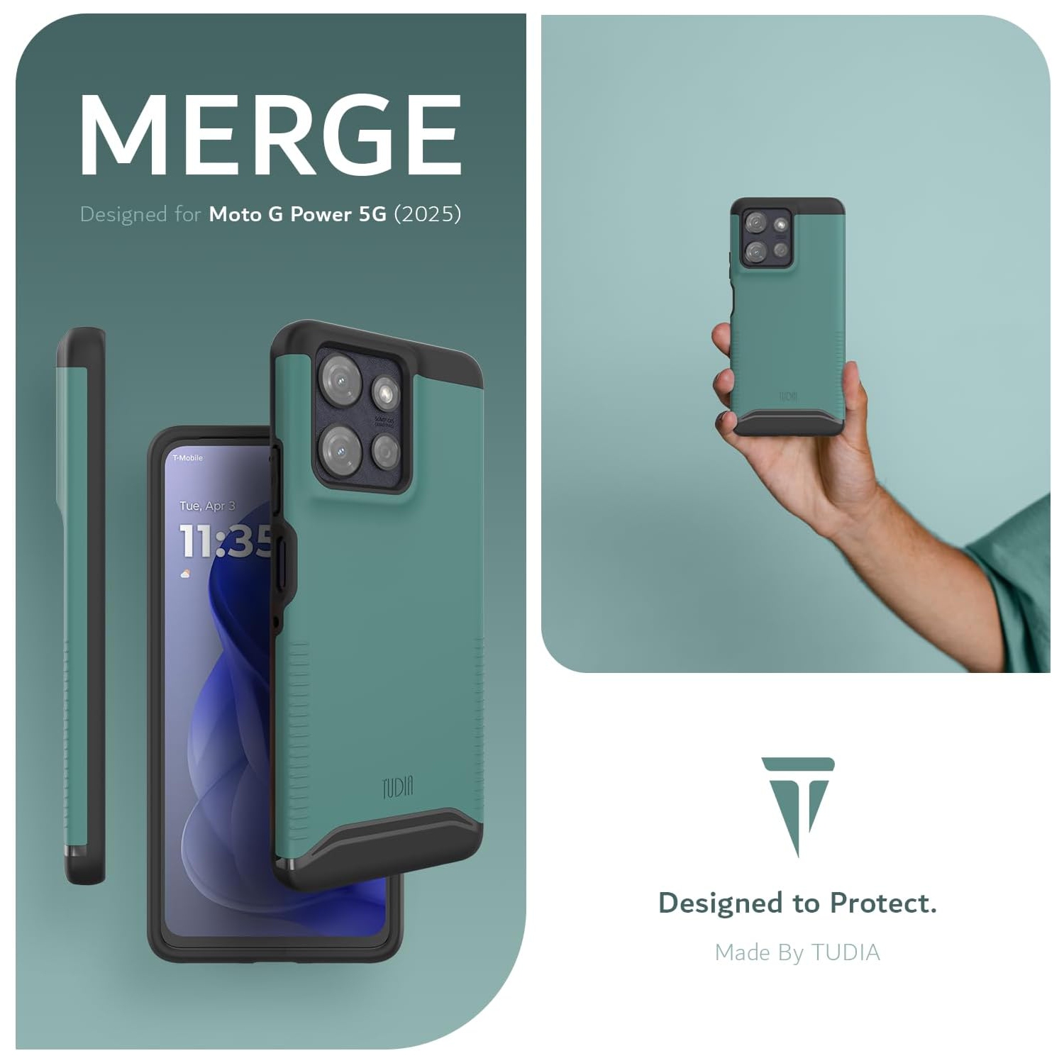 TUDIA Merge Moto G Power 5G 2025 Case - Hunter Green