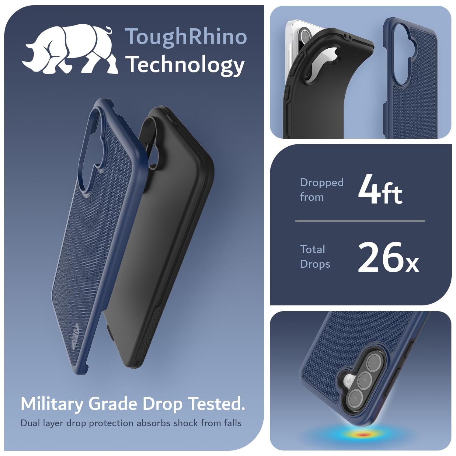 Étui MergeGrip 2025 de TUDIA pour Galaxy A56 5G de Samsung - Indigo