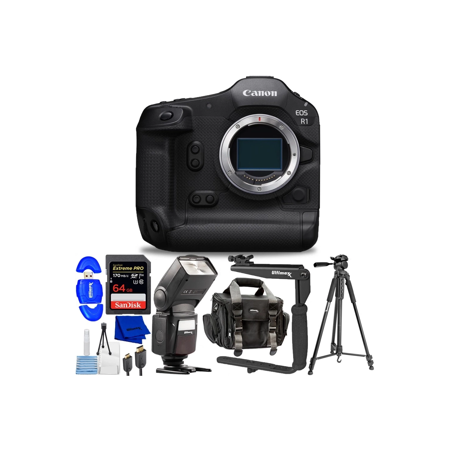 Appareil photo sans miroir EOS R1 de Canon 6577C002 - Ensemble d'accessoires de 10 pièces