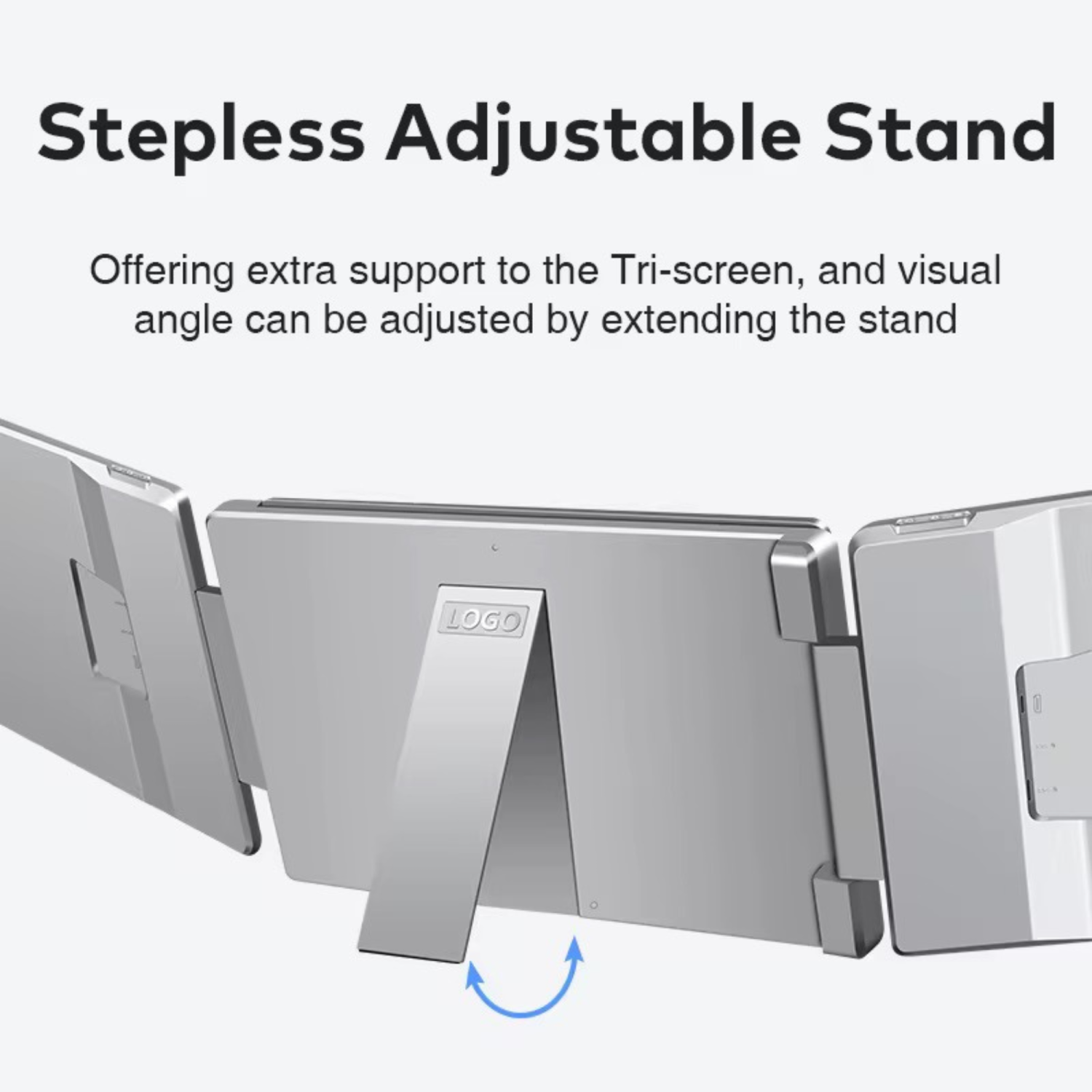 TUTT 15.6” Dual Portable Monitor | 16:9 Ratio FHD IPS Triple Screen Extender | Rotating Right Screen | Standalone | H5 Converter Cable | Windows, Mac