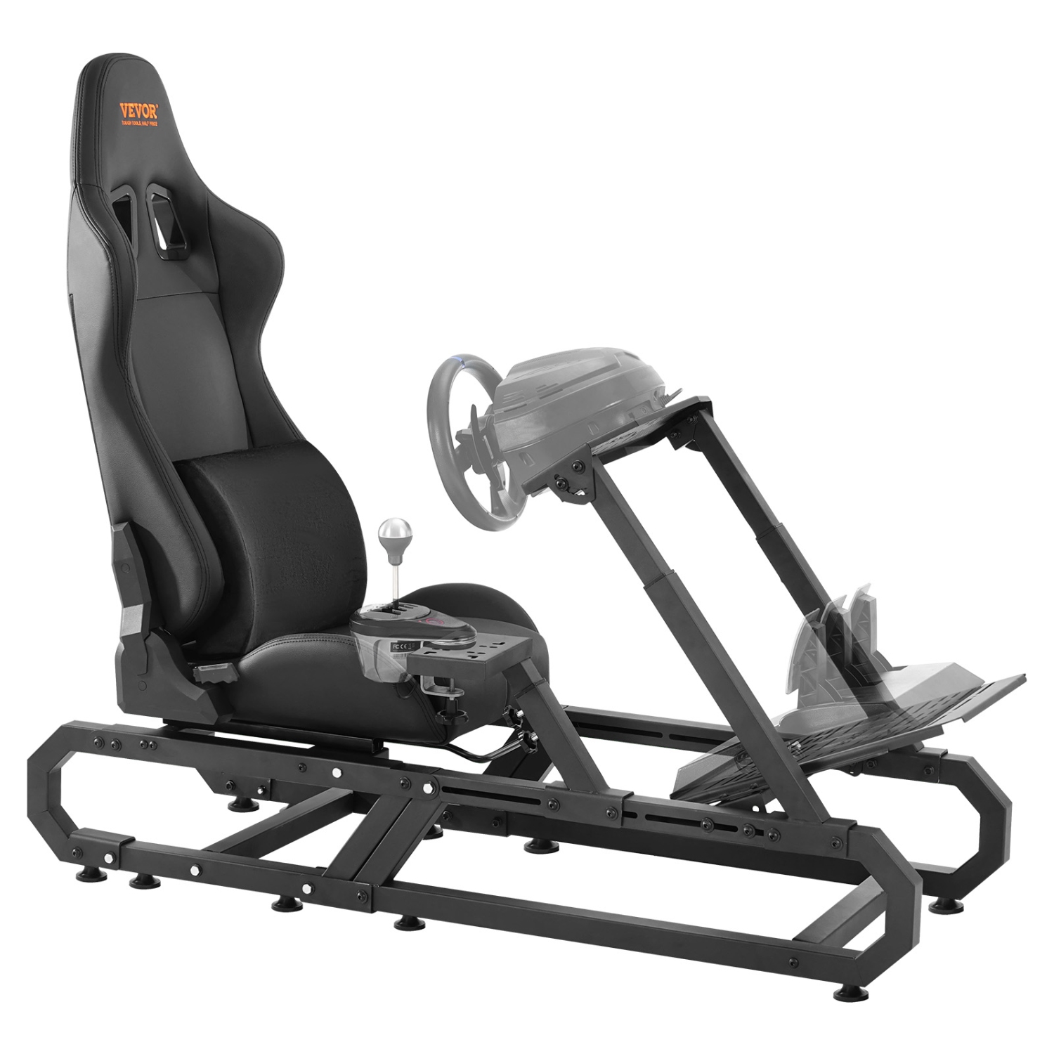 VEVOR 330lbs L.C. Racing Wheel Stand For Logitech G923/G920/G29, Heavy Duty Steel Driving Simulator Cockpit-Thrustmaster T248P, Steering Wheel Bracket Height & Pedal Adjustable