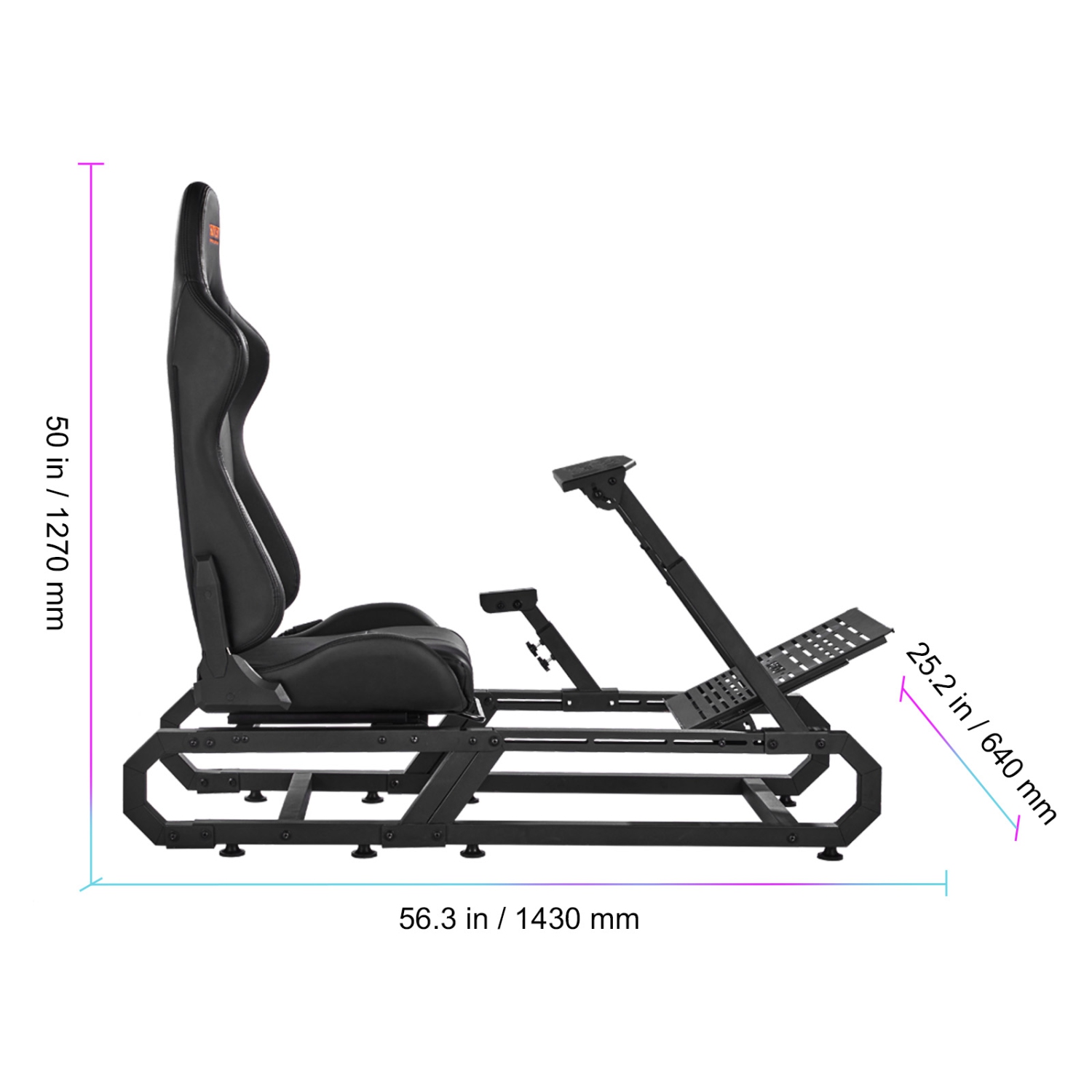 VEVOR 330&nbsp;lb L.C. Support de volant de course pour Logitech G923/G920/G29, cockpit de simulateur de conduite en acier robuste - Thrustmaster