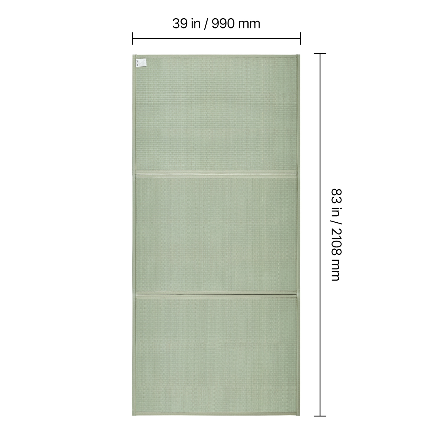 VEVOR Japanese Tatami Mat, Full Size Foldable Japanese Tatami Mattress( Natural Rush Grass), Japanese Floor Mattress with Non-Slip Backing & Fresh