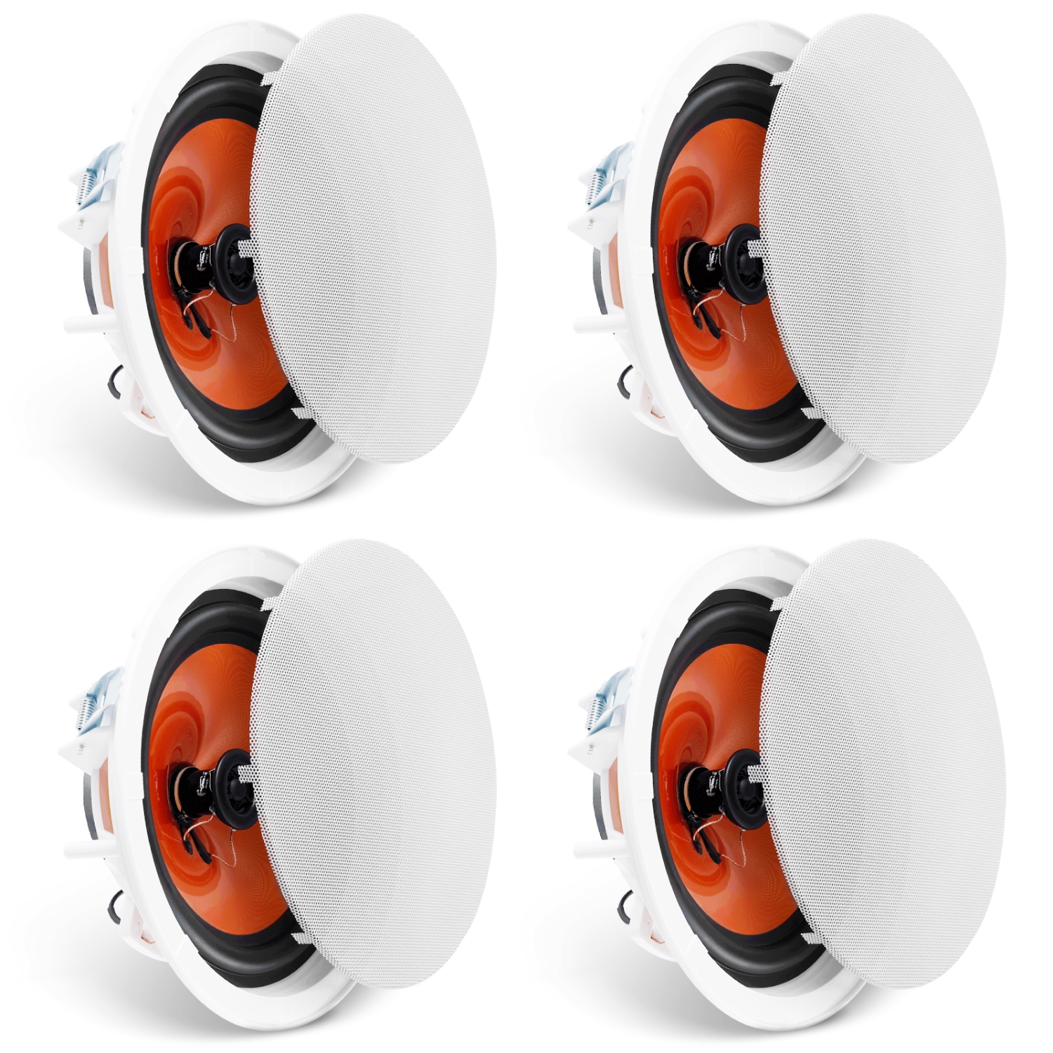 VEVOR 4 PCs 8 Inch in Ceiling Speakers, 100-Watts, Flush Mount Ceiling & in-Wall Speakers with 8ΩImpedance 89dB Sensitivity, for Home/Kitchen/Living