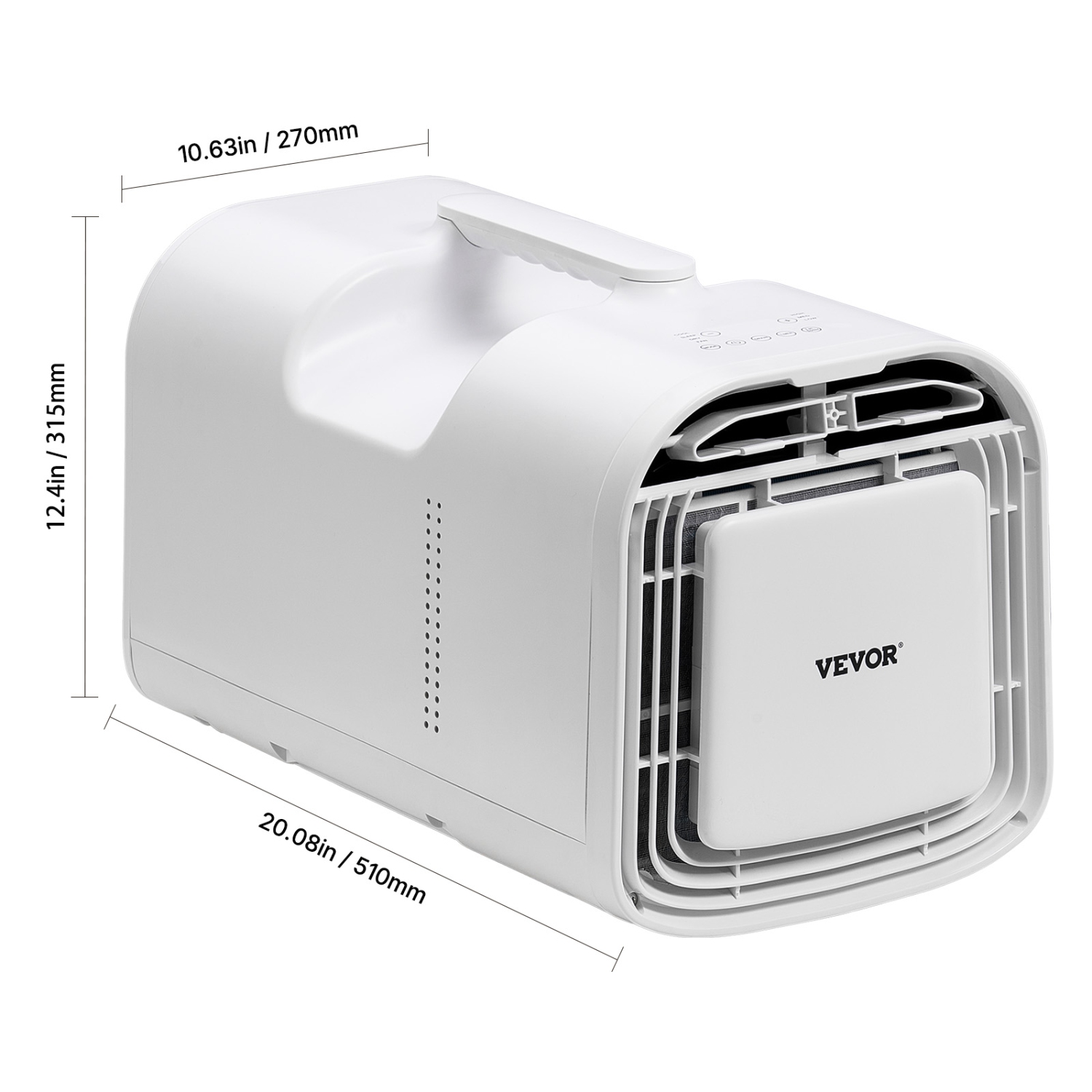 VEVOR 4250 BTU Portable Air Conditioner, 3-Speed Air Conditioning Unit with 24H Timer, Remote-Control Air Portable AC Adjustable Temperature 16-32℃,