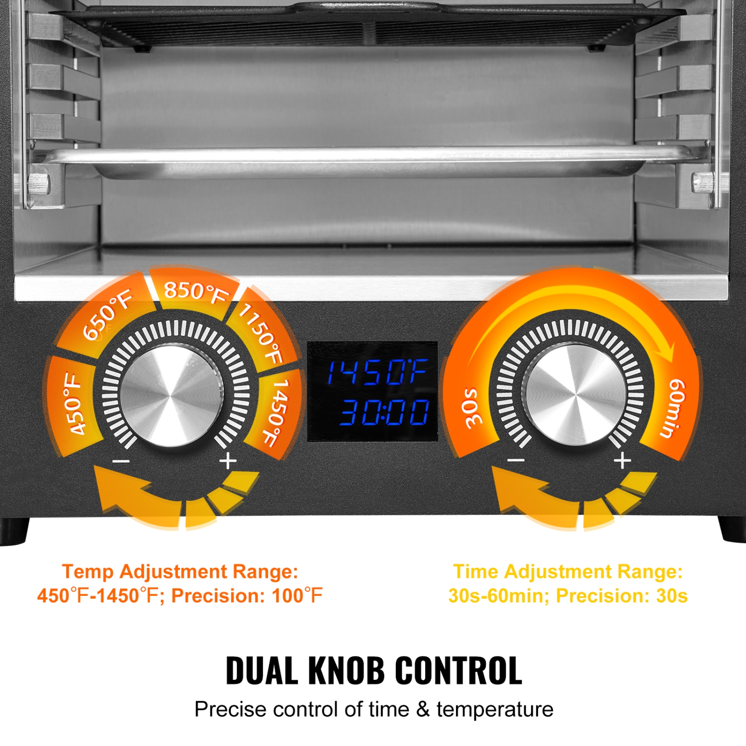 VEVOR 1800W Electric Steak Grill, Smokeless Infrared Electric Broiler, 1450°F Stainless Steel Steak Cooker with 6-Tier Adjustable Rack, Electric