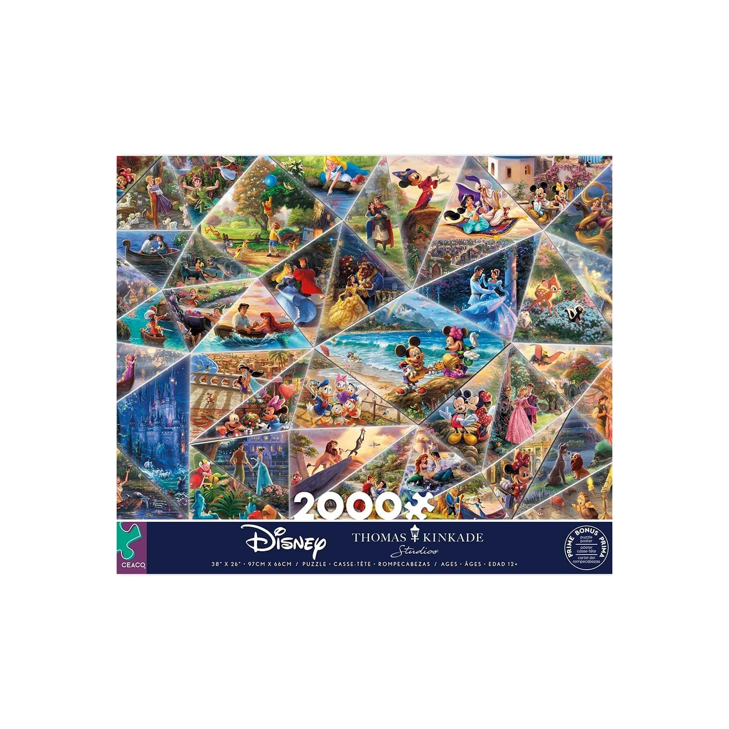 Ceaco - Thomas Kinkade - Disney Collage - 2000 Piece Jigsaw Puzzle