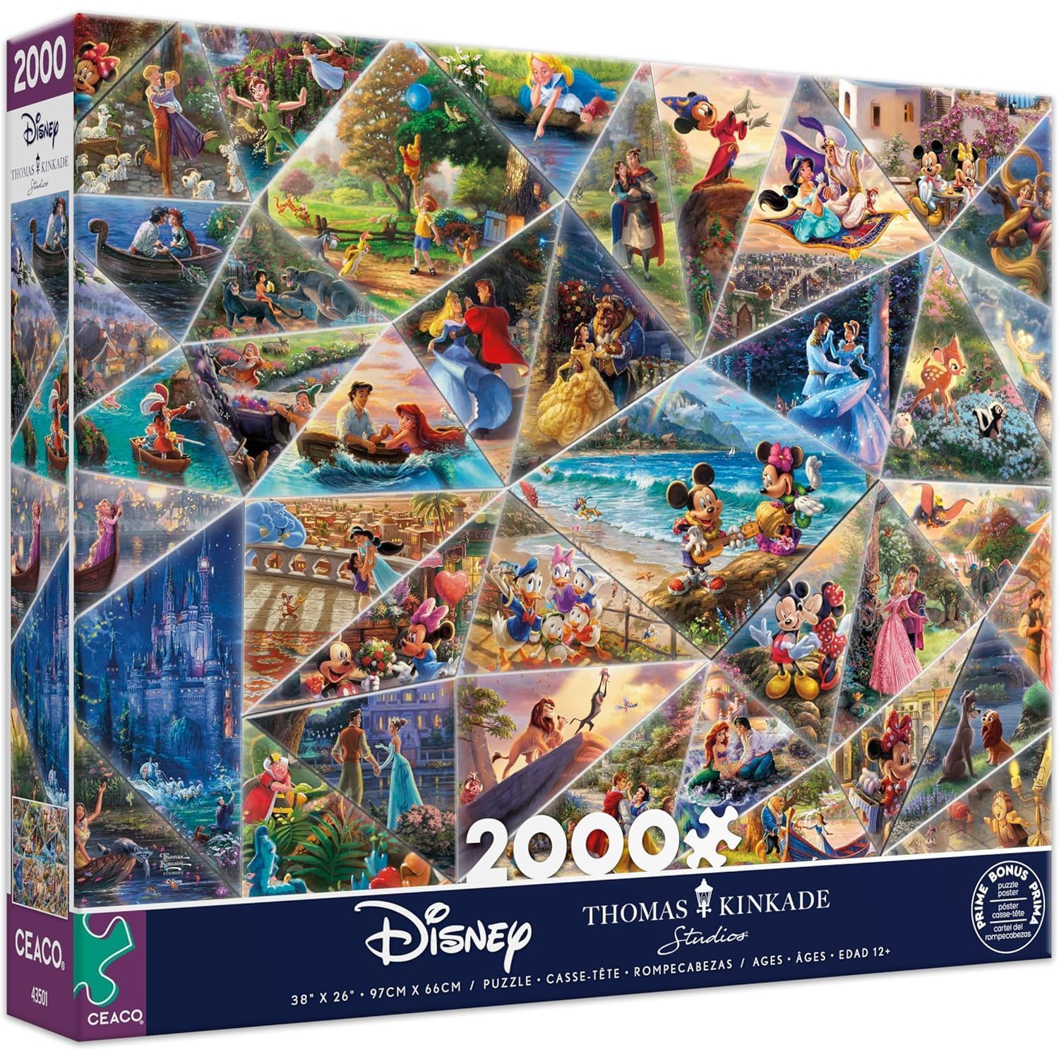 Ceaco - Thomas Kinkade - Disney Collage - 2000 Piece Jigsaw Puzzle