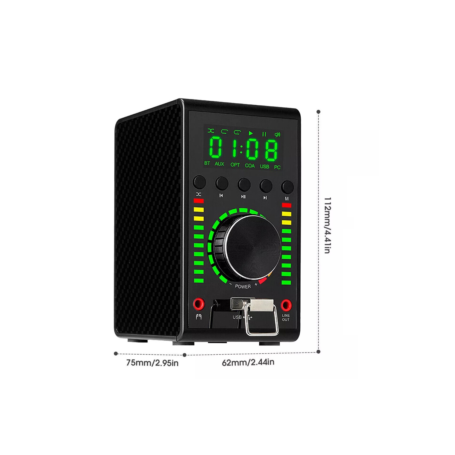 Amplificateur numérique d'AxGear; Câble coaxial USB DAC Bluetooth 5,0 et mini 136 W pour audio à domicile