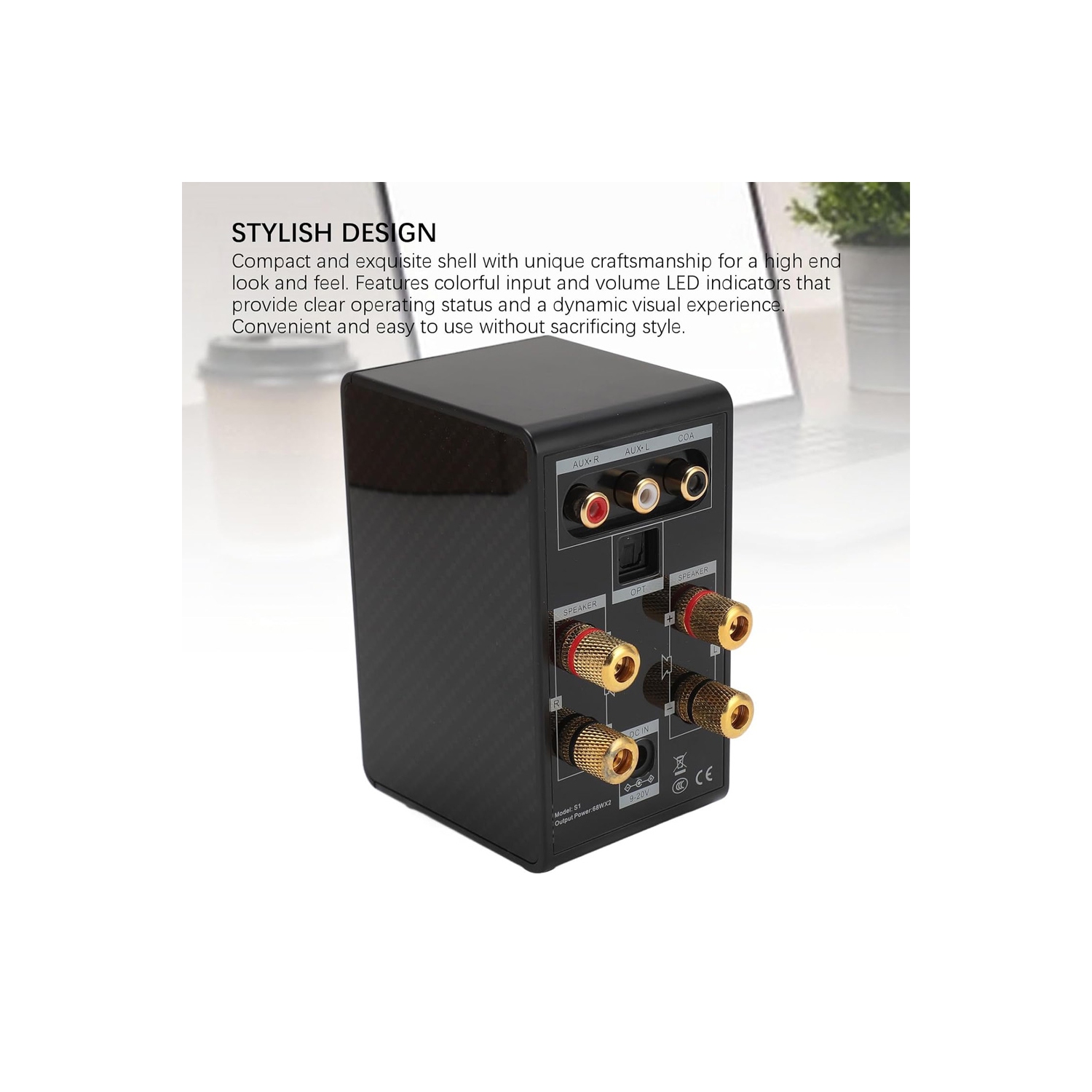 Amplificateur numérique d'AxGear; Câble coaxial USB DAC Bluetooth 5,0 et mini 136 W pour audio à domicile