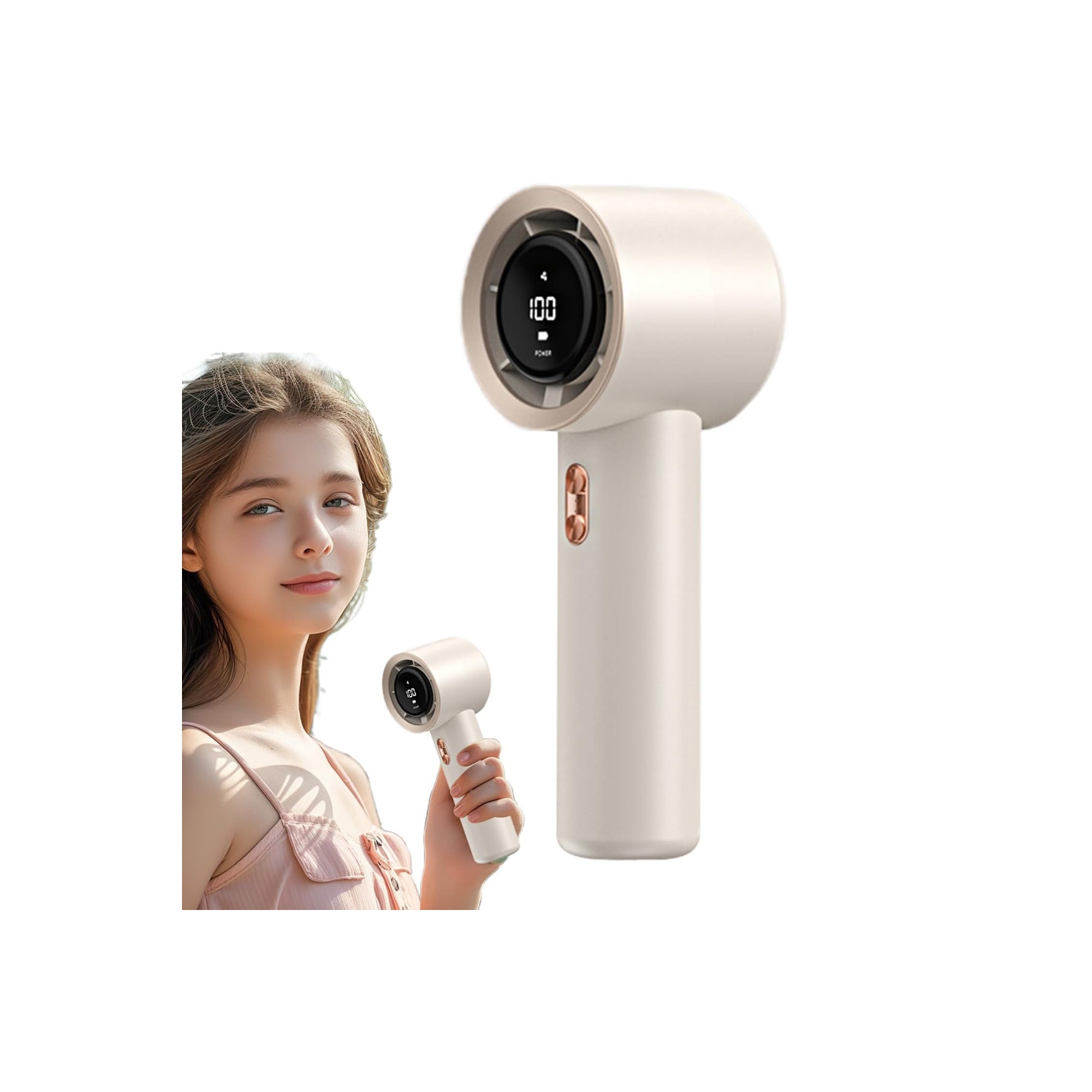 Ventilateur portatif de refroidissement d'AxGear, vitesse réglable et silencieux, USB-C rechargeable