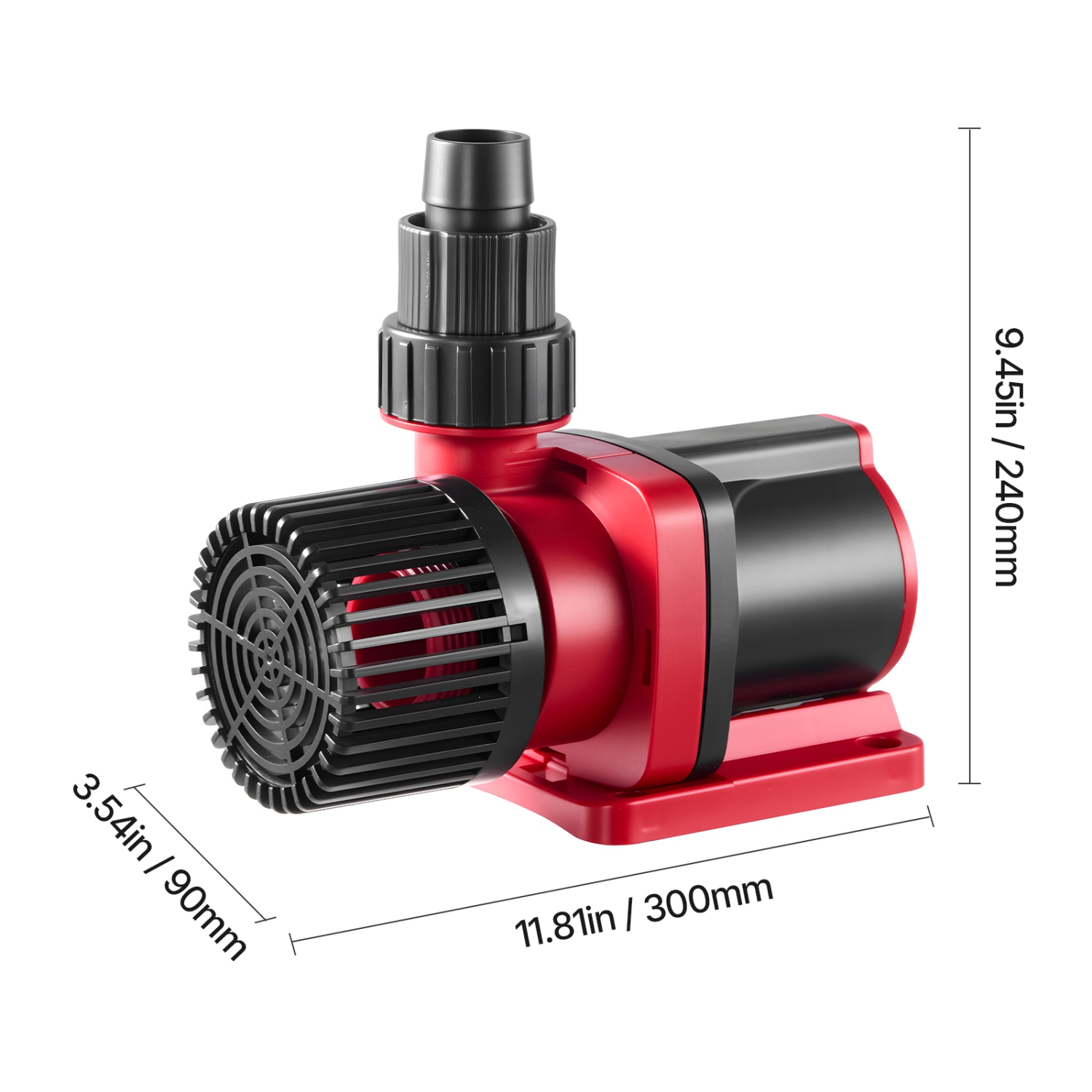 VEVOR 24V DC Aquarium Water Pump, 100W, 2642 GPH Marine Wavemaker Return Pump with Controller, Adjustable Flow, Feed Mode, 19.7 ft Max Lift, for