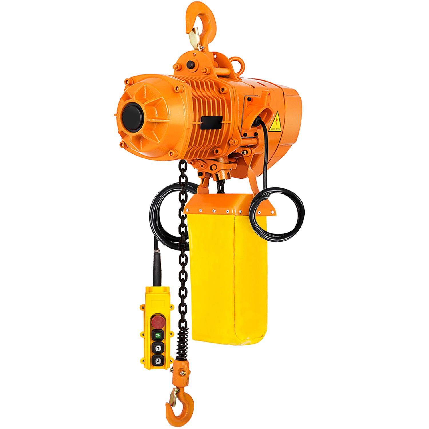 VEVOR 1 Ton Electric Chain Hoist, Single Phase 2200Lbs 10ft Lift Height with Electrical Hook, Mount Chain Hoist G80, Double Chain with Pendant