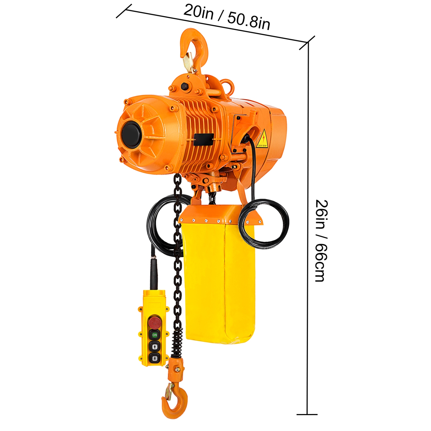 VEVOR 1 Ton Electric Chain Hoist, Single Phase 2200Lbs 10ft Lift Height with Electrical Hook, Mount Chain Hoist G80, Double Chain with Pendant