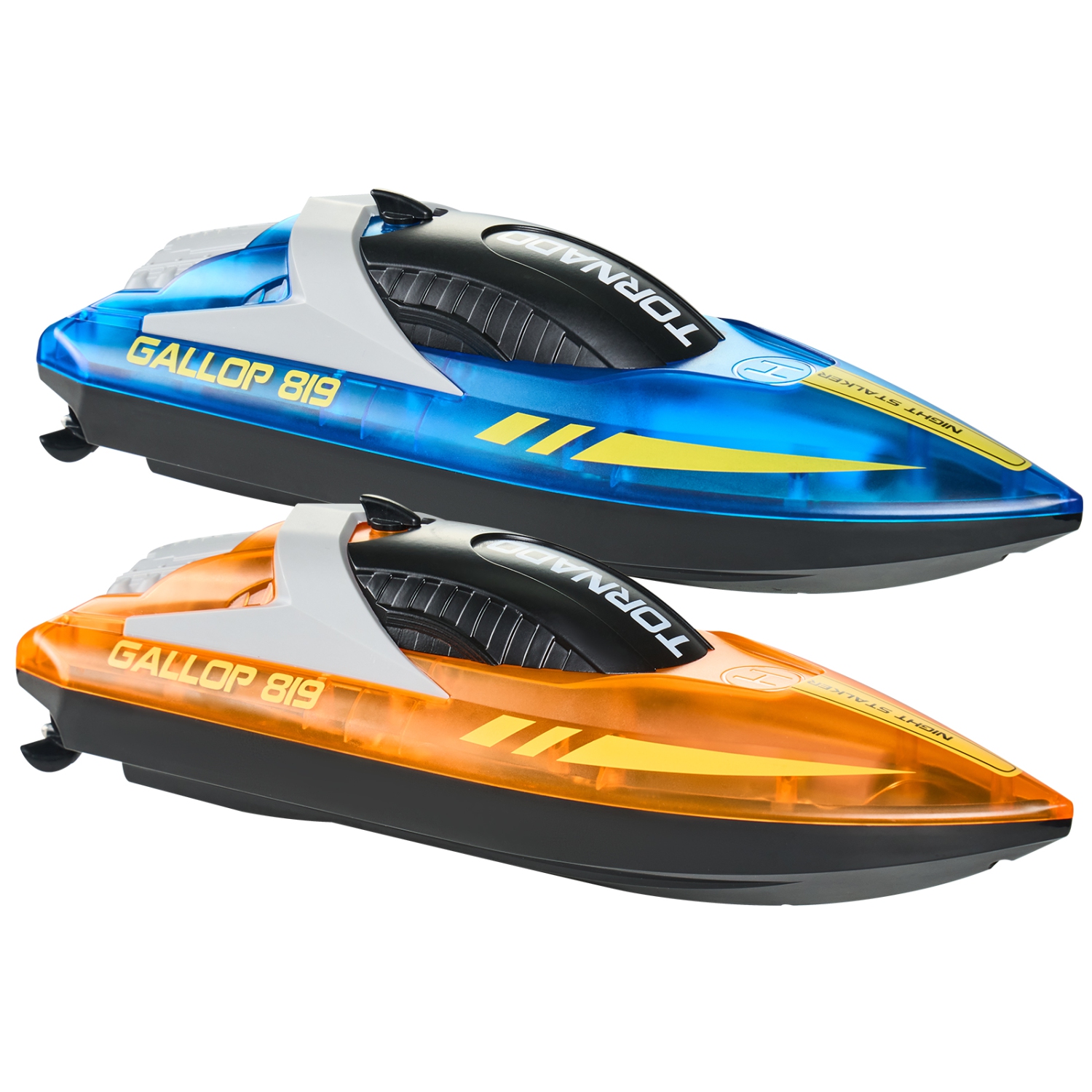 VEVOR 2 Pack RC Boat, 2.4GHz 12 km/h, Remote Control Boat for Pools & Lakes, with LED Light, 4 Rechargeable Batteries, Waterproof, Gift for Adults