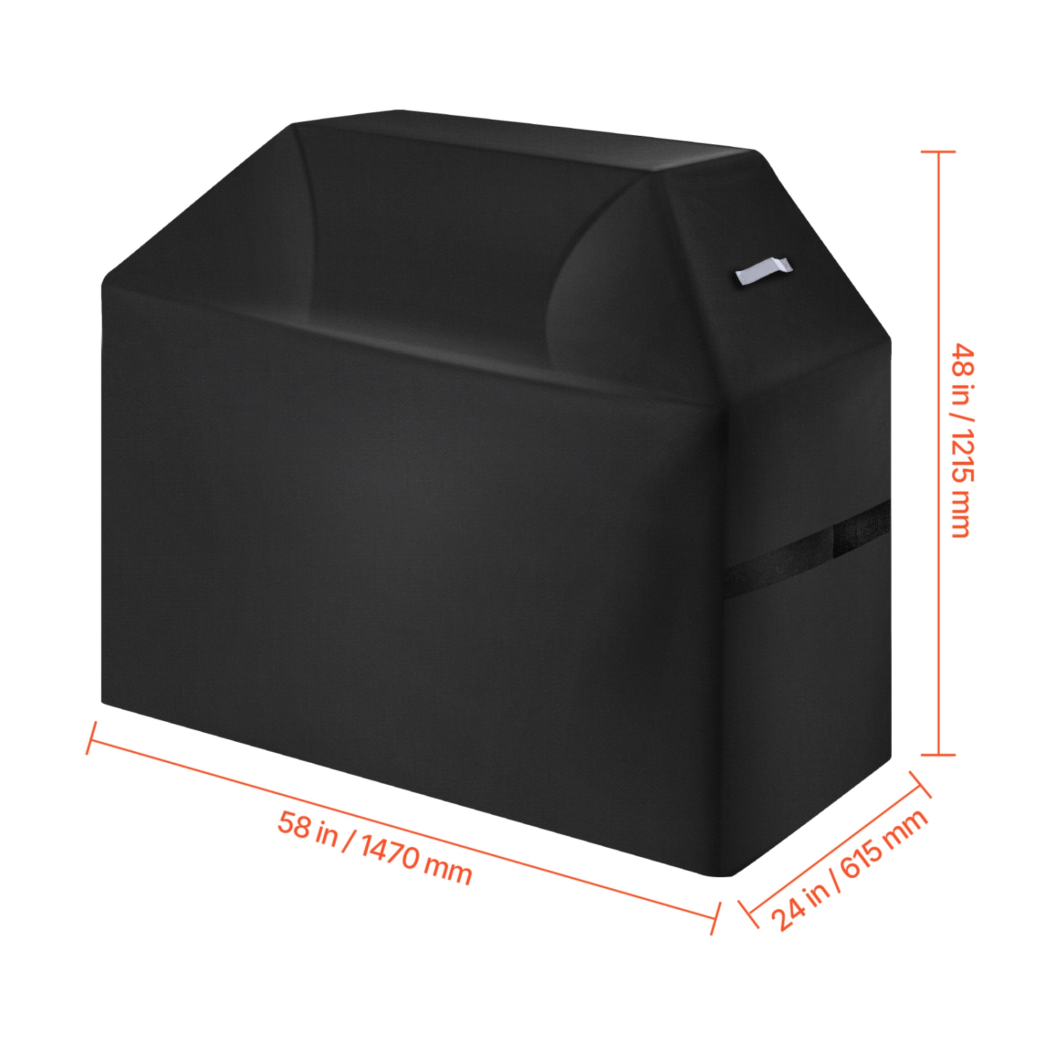 VEVOR 58 inch Grill Cover, BBQ Covers for Outdoor Grills, Waterproof, Fade Resistant, Weather Resistant Heavy Duty 600D Polyester, Easy On/Off, with