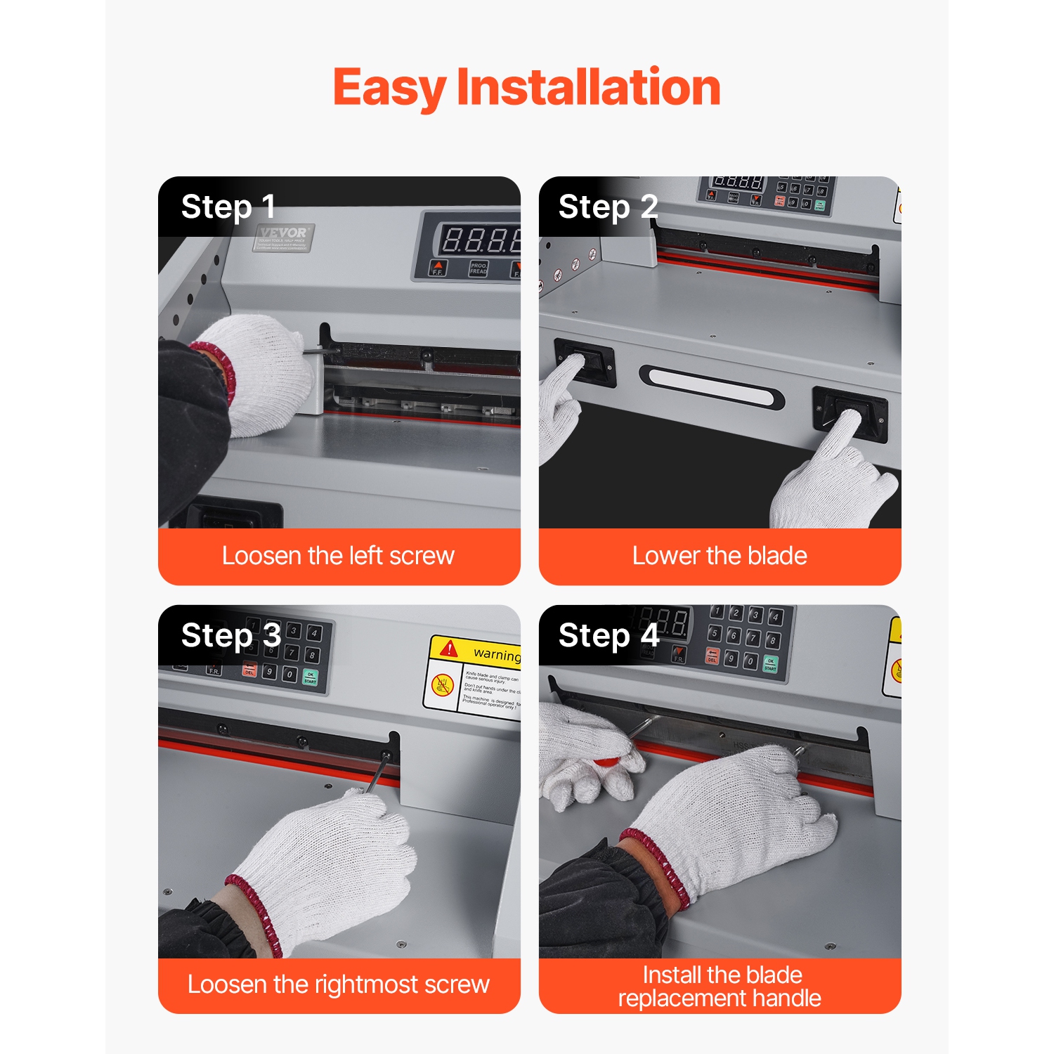 Lame de coupe-papier VEVOR 585 x 44 x 6&nbsp;mm, lame de rechange en acier robuste convenant aux lames de coupe professionnelles E330D/E330S, lame de