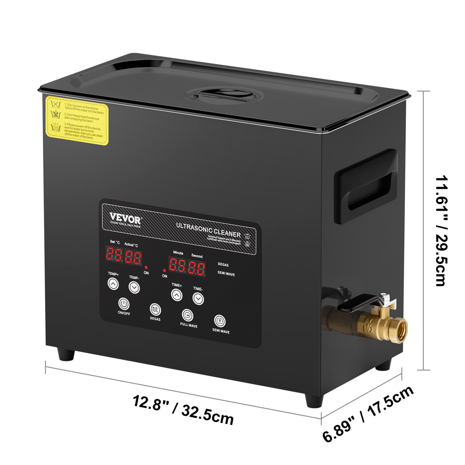 VEVOR 180W 6L Ultra Sonic Cleaner, Digital Ultrasonic Cleaning Machine with Gentle Mode & Upgraded Degassing, 40kHz Industrial Ultrasound Cleaner