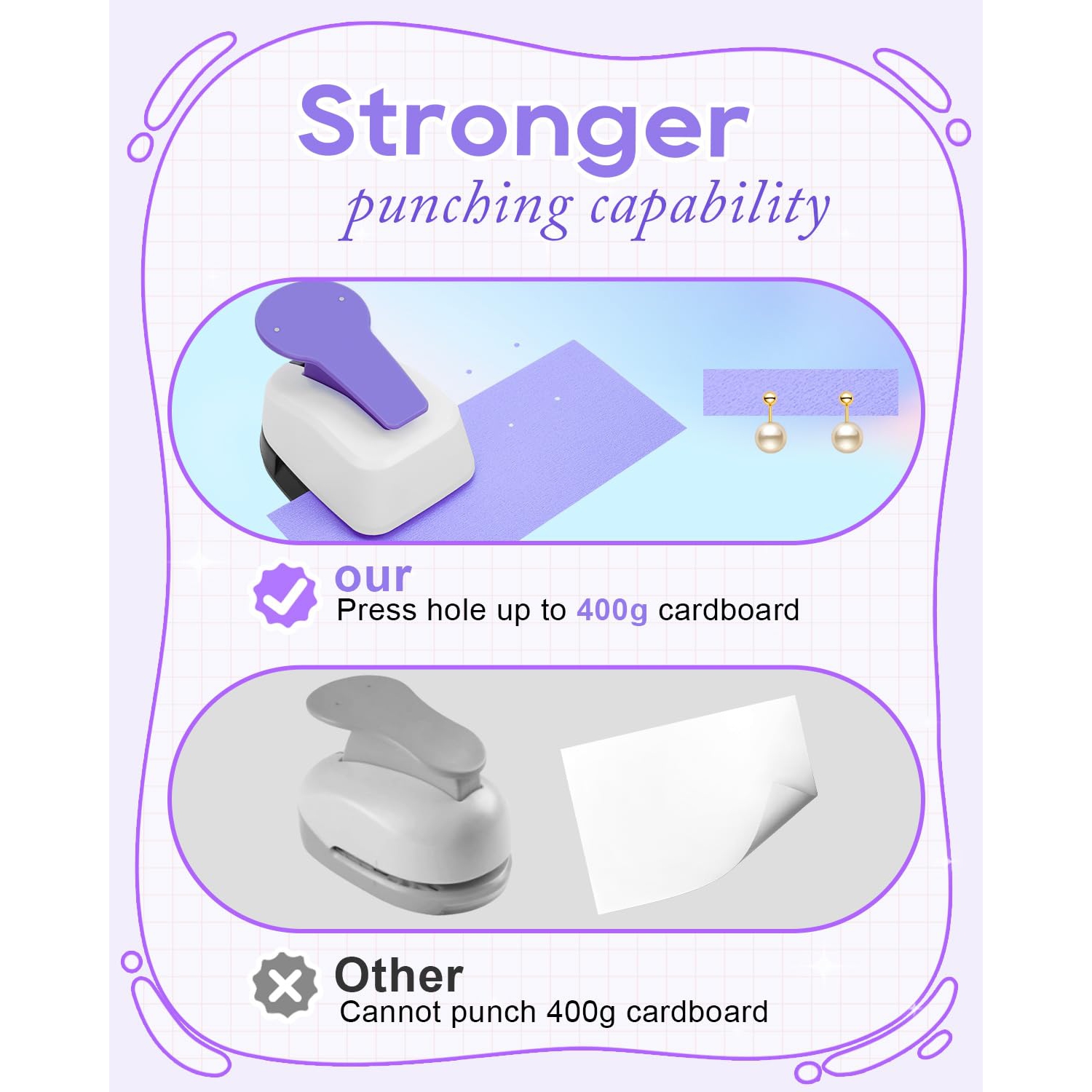 Creative Handmade Embossing Machine, Mini Card Punching Tool for DIY Jewelry Display and Crafts