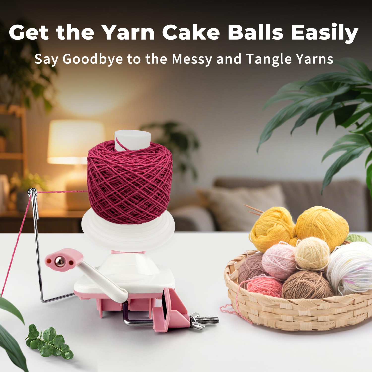 Portable Crochet Wire Winder, Small Manual Household Wire Winding Tool for Knitting and Crafting