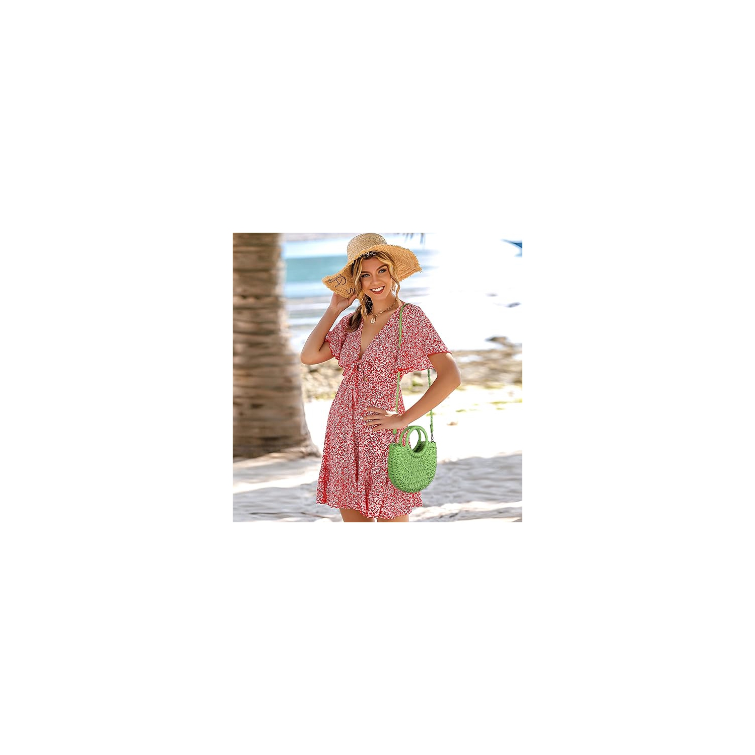 Sac de plage à paille pour femmes, sac à bandoulière, portefeuille d'été, style simple, sac tissé semi-circulaire populaire, sac à bandoulière pour