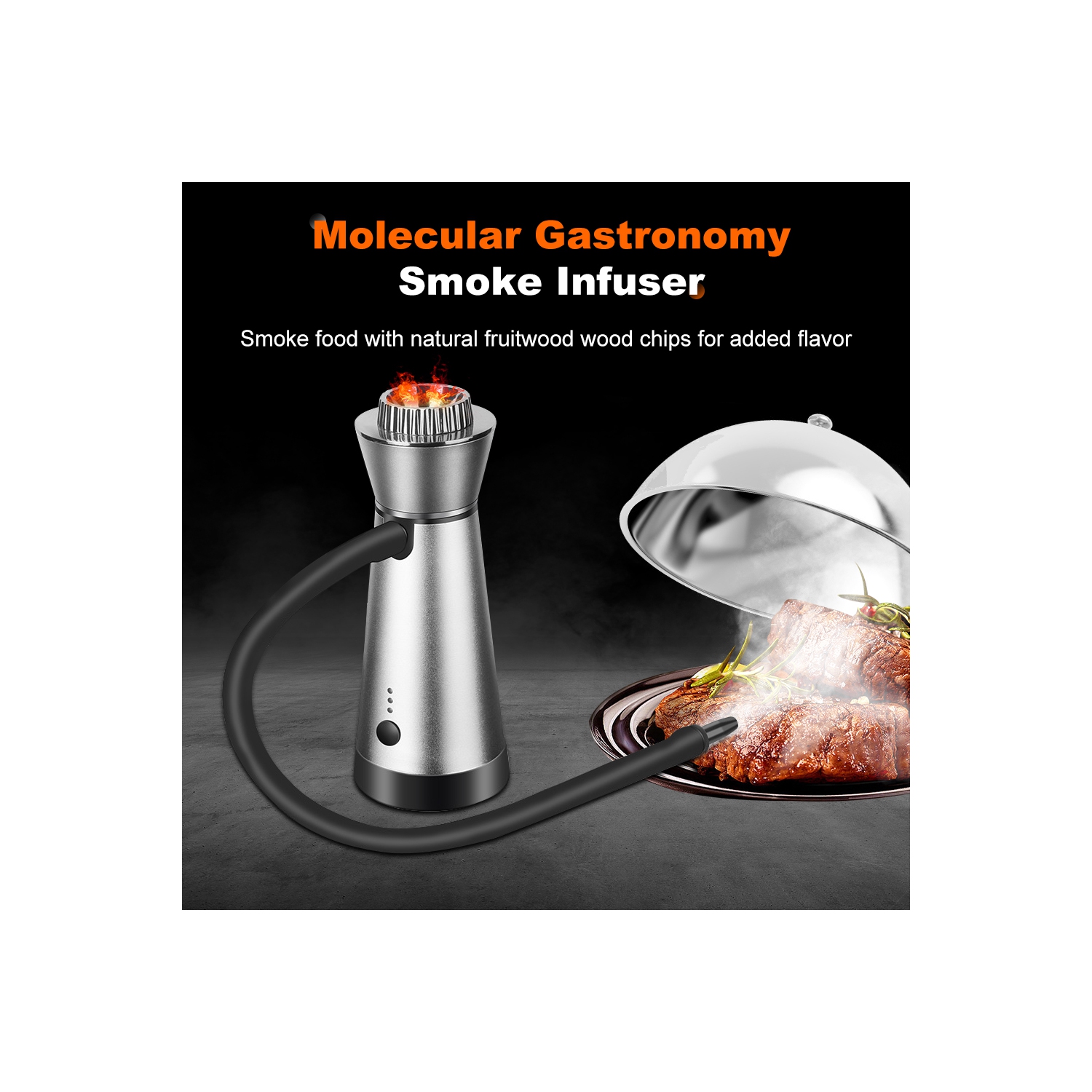Smoker Infuser Molecular Cuisine Smoking Gun Added Flavor Portable for Meat BBQ Cocktails Kitchen Cooking Tools