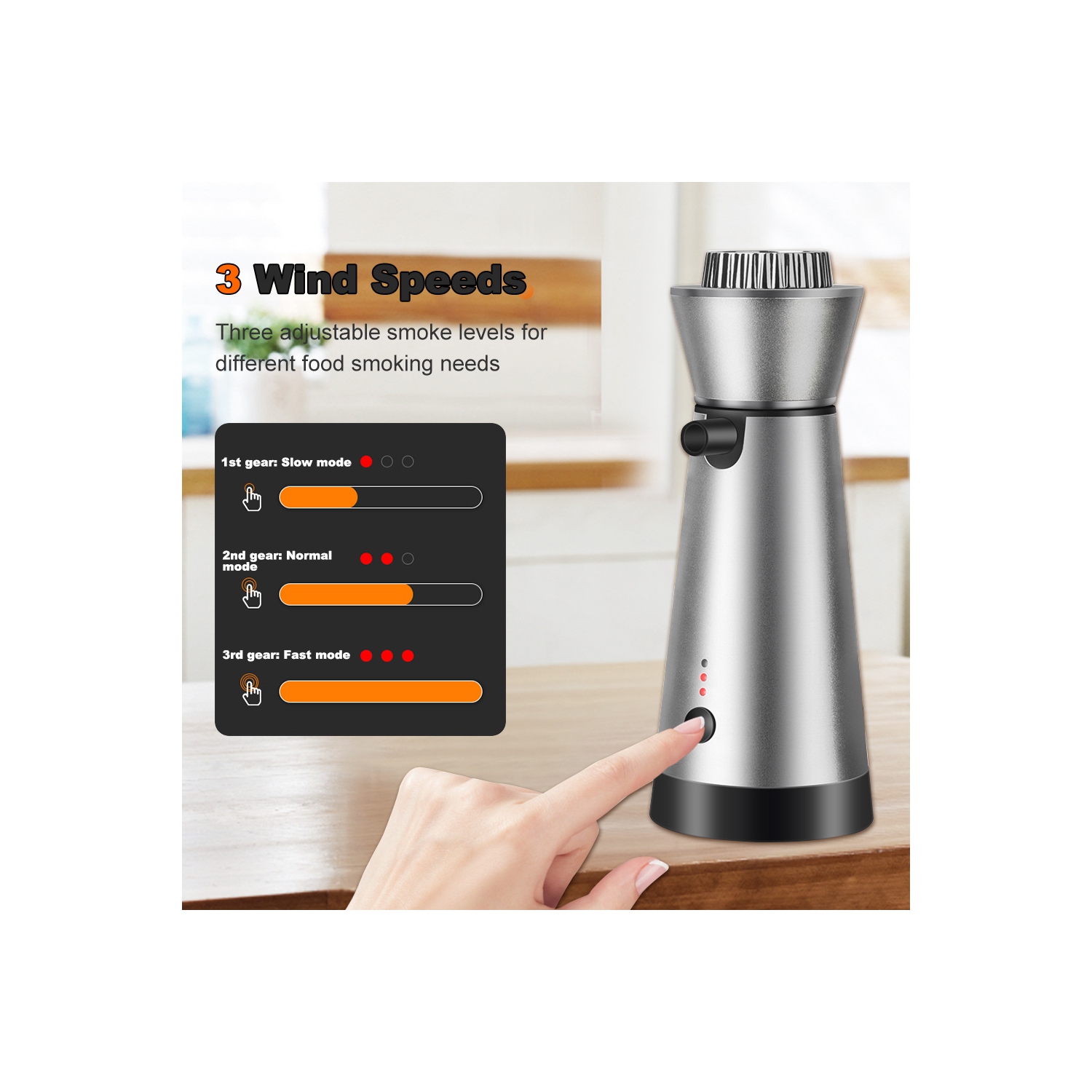 Smoker Infuser Molecular Cuisine Smoking Gun Added Flavor Portable for Meat BBQ Cocktails Kitchen Cooking Tools