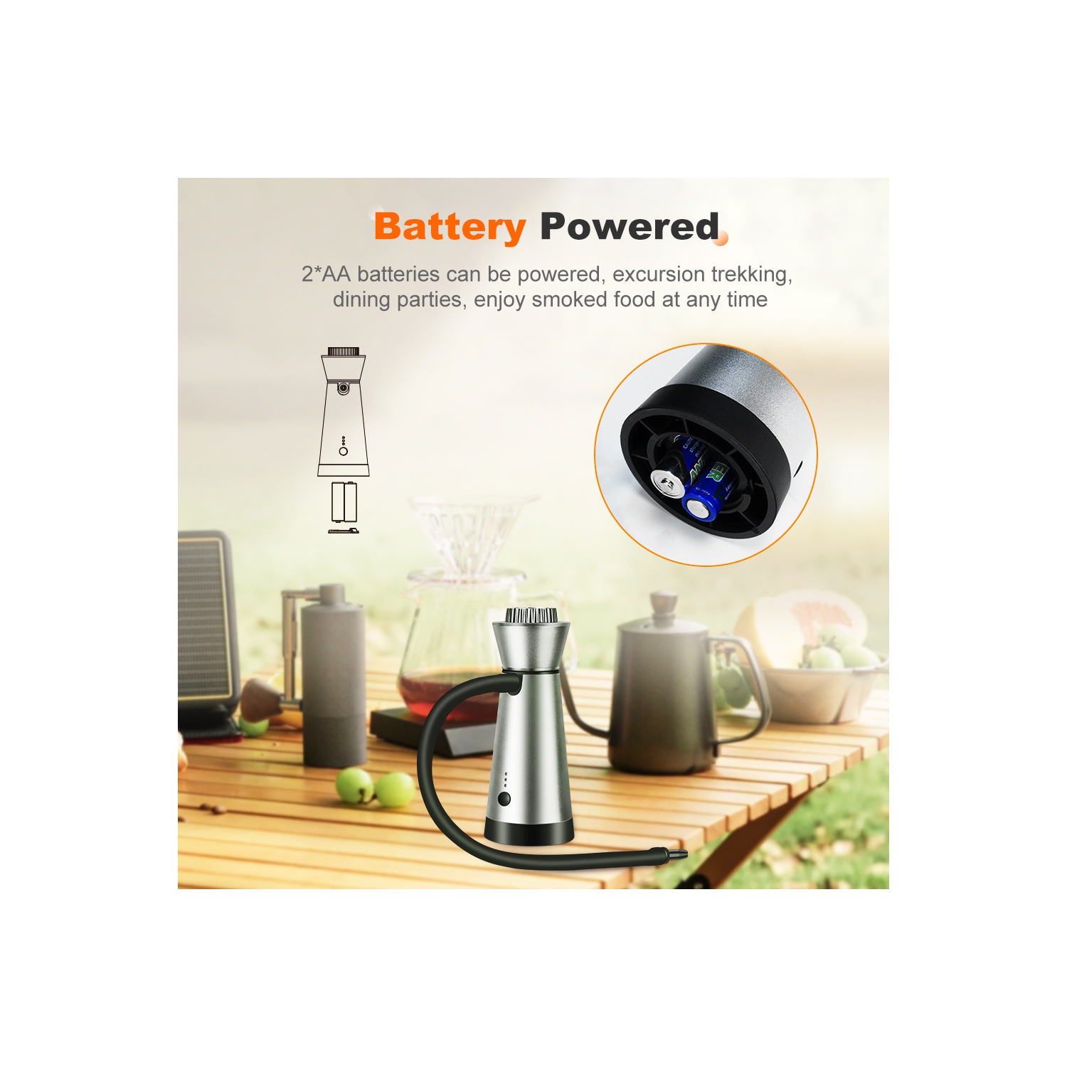 Smoker Infuser Molecular Cuisine Smoking Gun Added Flavor Portable for Meat BBQ Cocktails Kitchen Cooking Tools