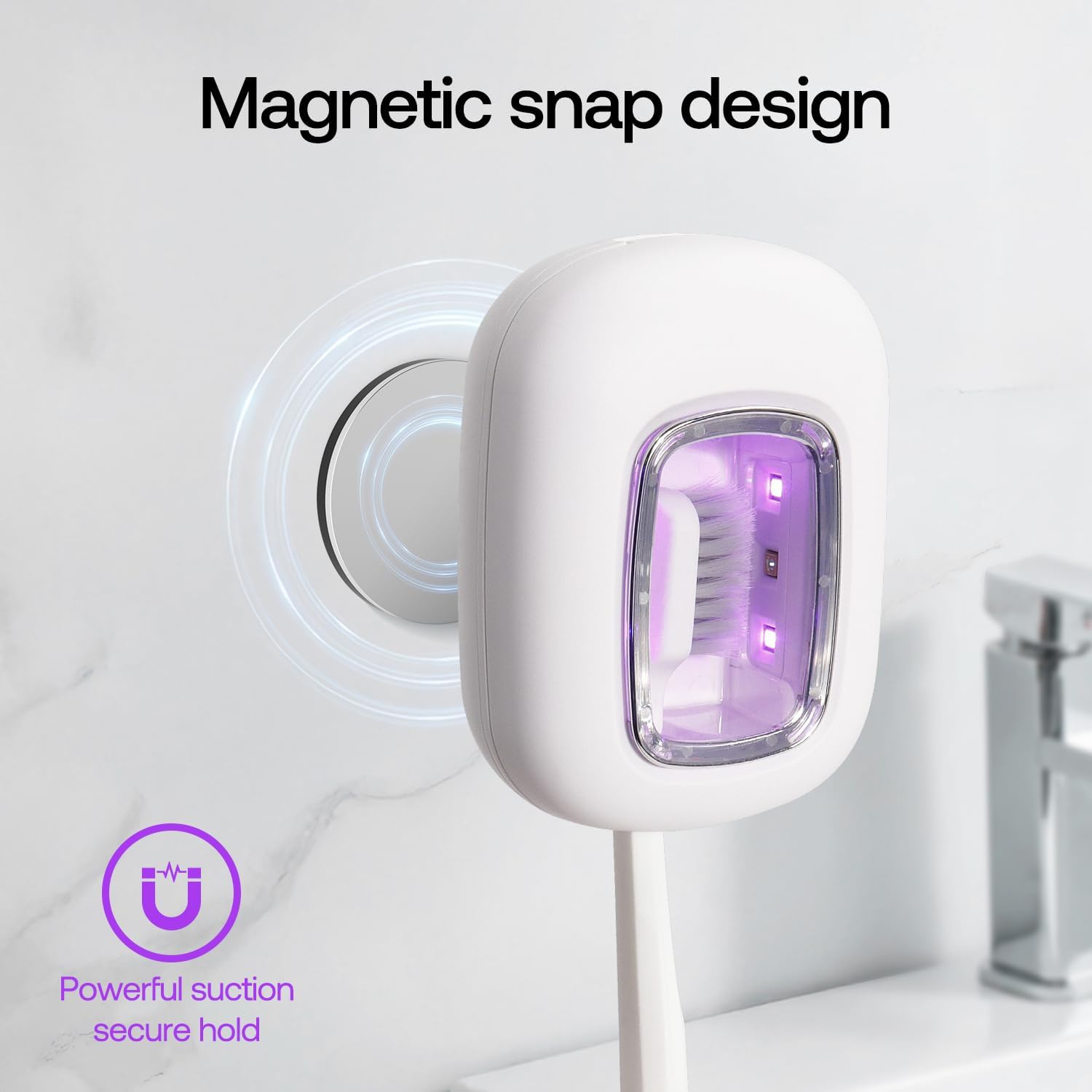 Étui et support pour brosse à dents UV, étui de nettoyage pour brosse à dents double lumière UVC, stérilisateur portatif de voyage pour brosse à