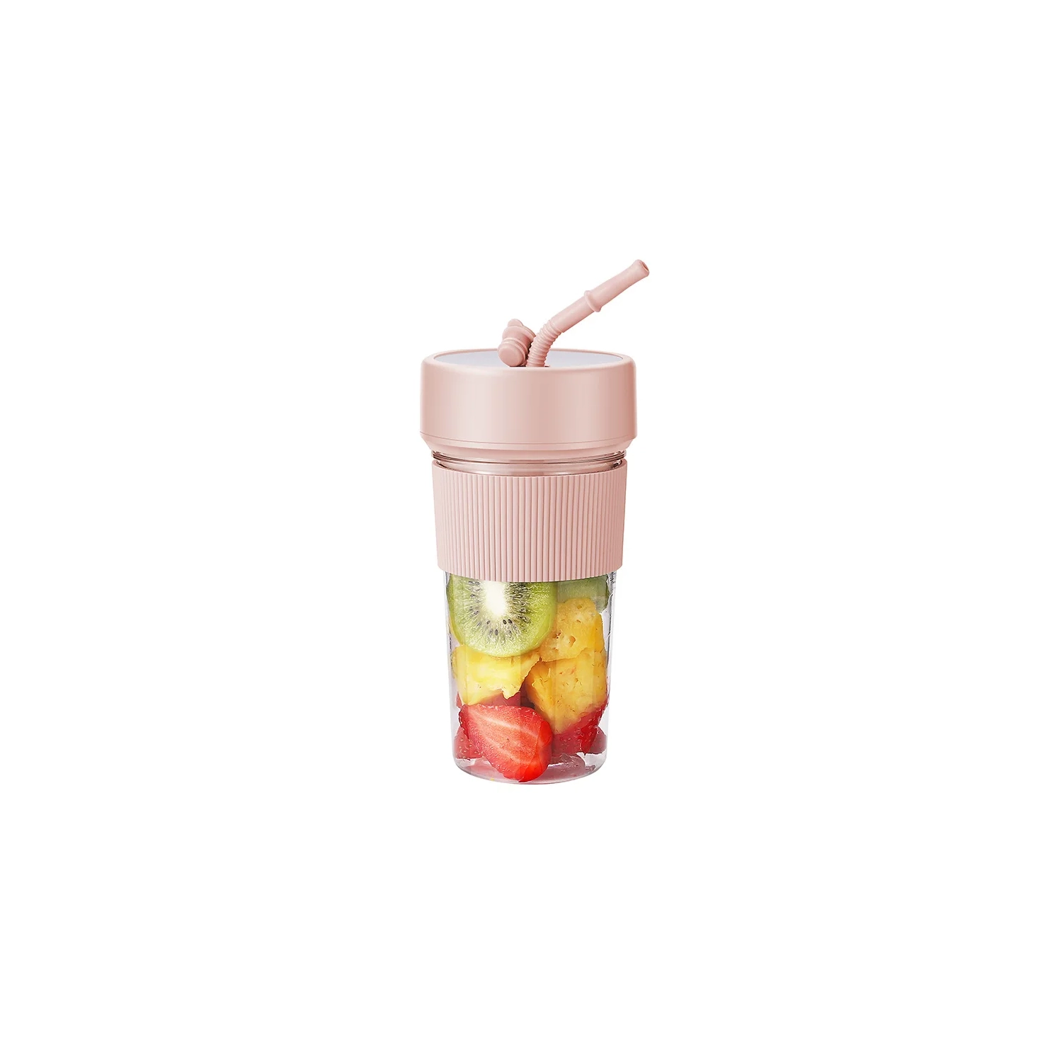 Juicer Cup Rechargeable Mini Small Electric Portable Juicer Multifunctional Household USB Juicer Blender Cup - [K1] Cold Peach Powder